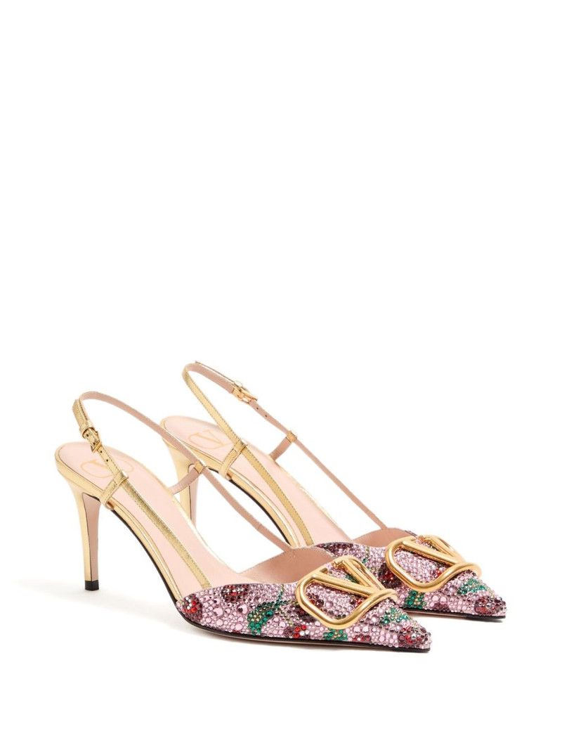 Valentino 80mm VLogo slingback pumps outlook