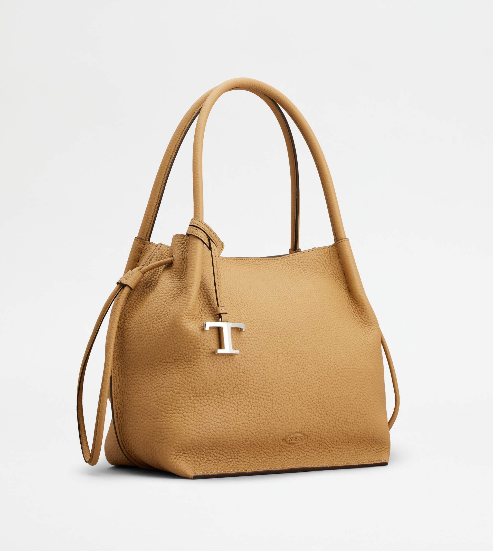 BUCKET BAG IN LEATHER MEDIUM - BEIGE - 2