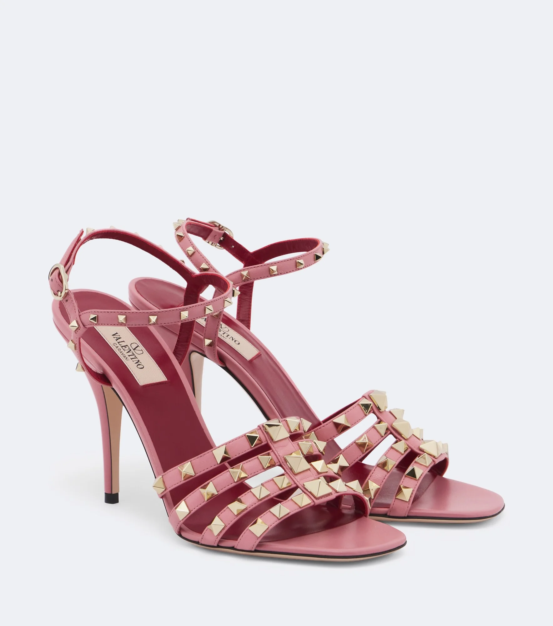 Rockstud leather sandals - 1