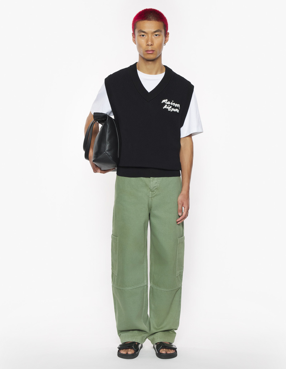 MAISON KITSUNE HANDWRITING RIBBED VEST - 2