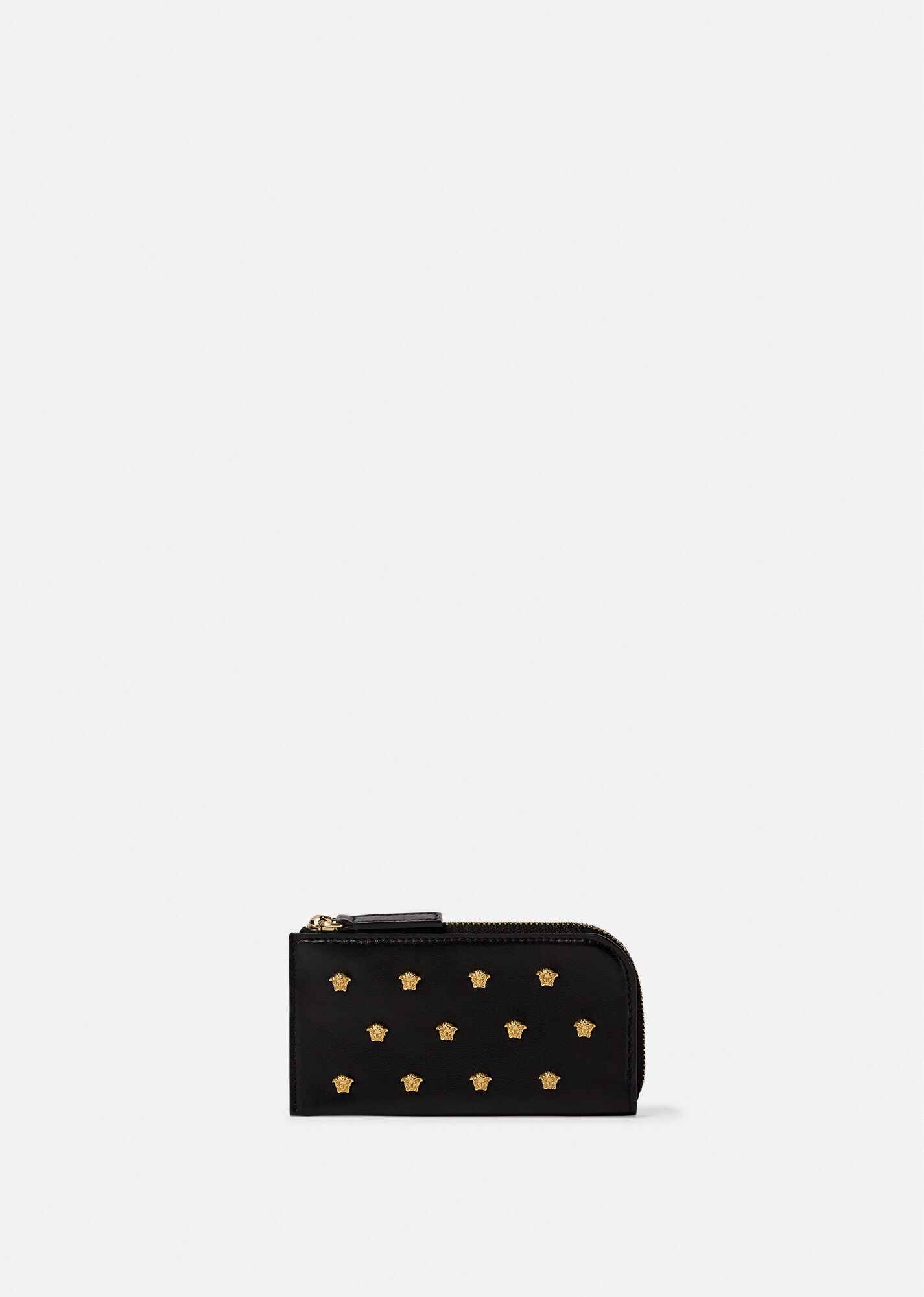 Medusa Stud Leather Card Holder - 1