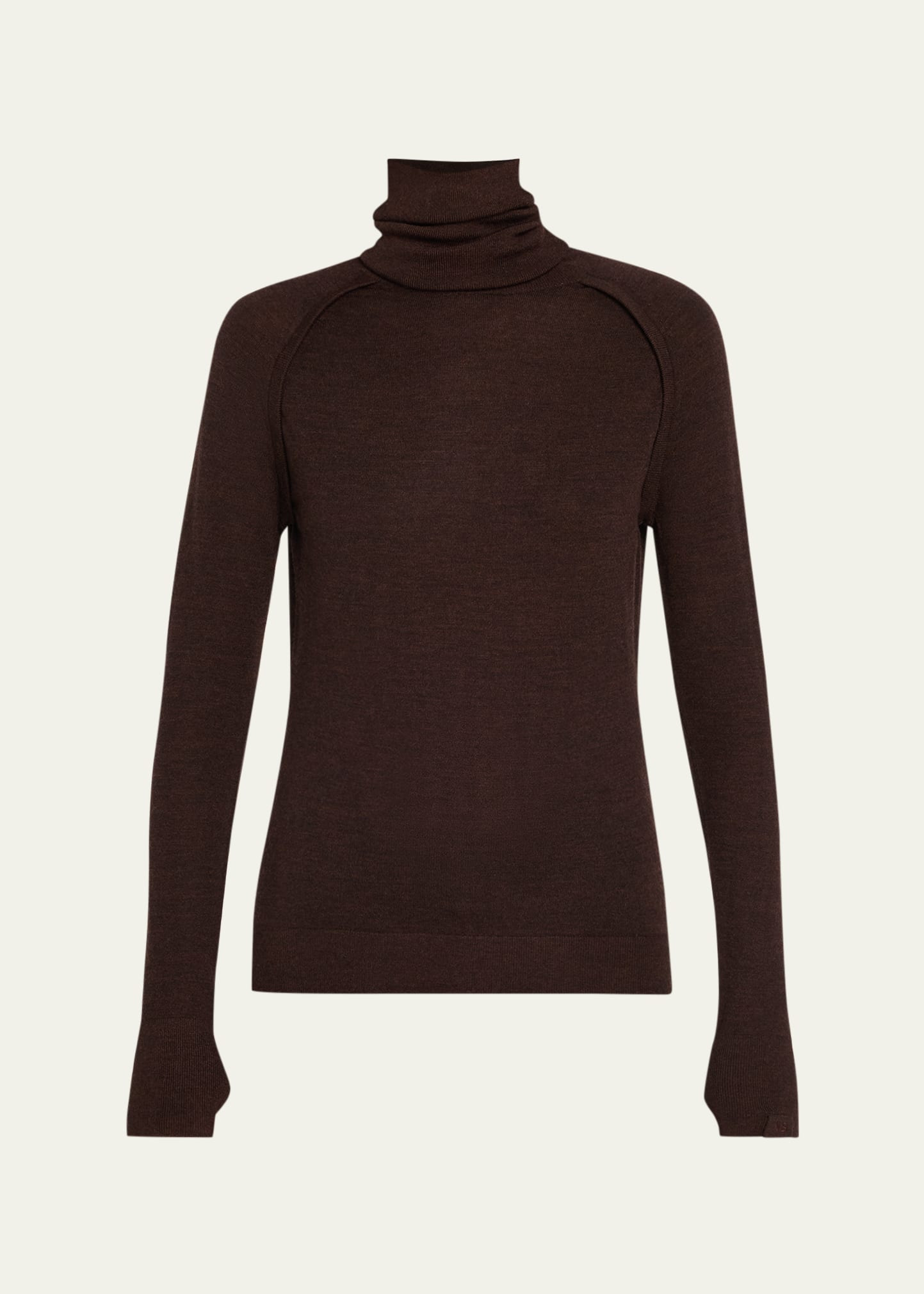 Turtleneck Raglan Long-Sleeve Sweater - 1