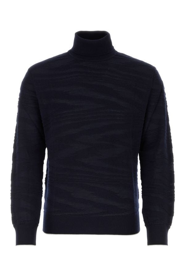 Missoni Man Midnight Blue Wool Blend Sweater - 1