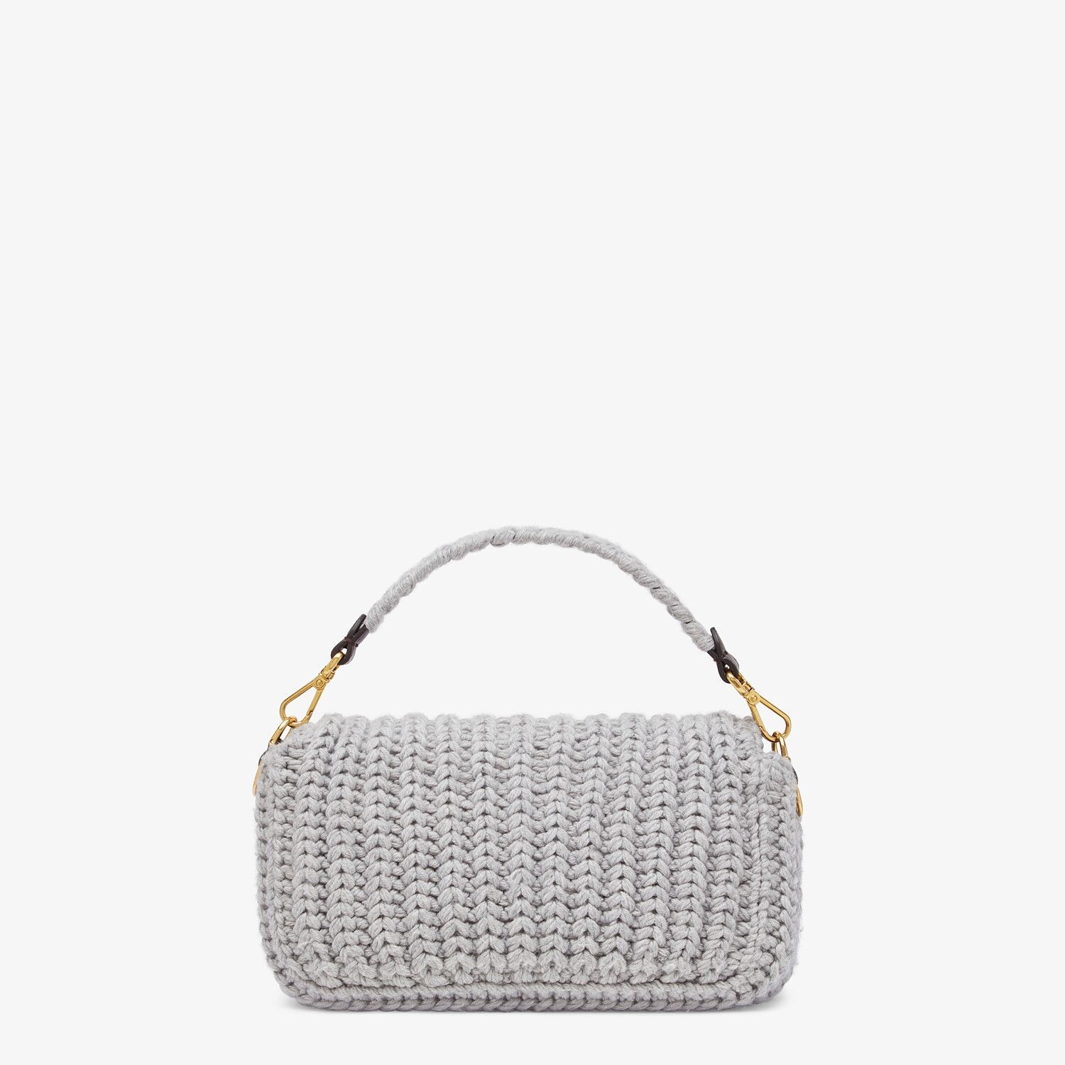 Gray wool bag with fringes - 3