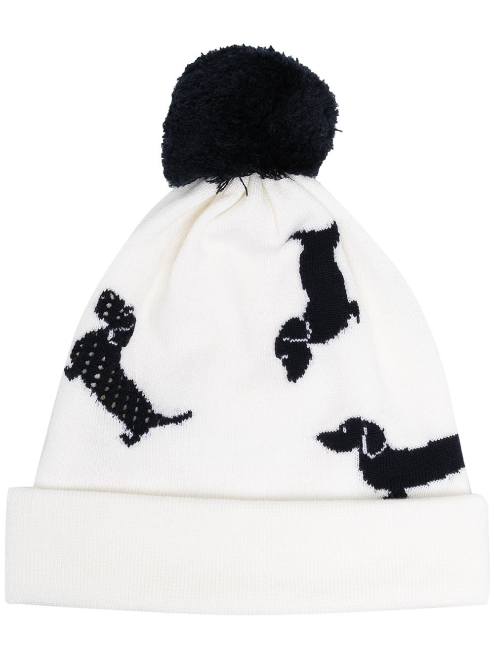 pompom detail dog beanie - 1