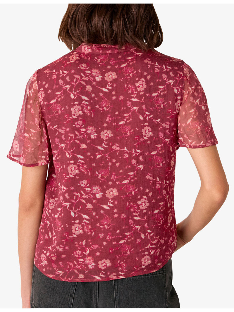 Floral-Print V-Neck Woven Blouse 4