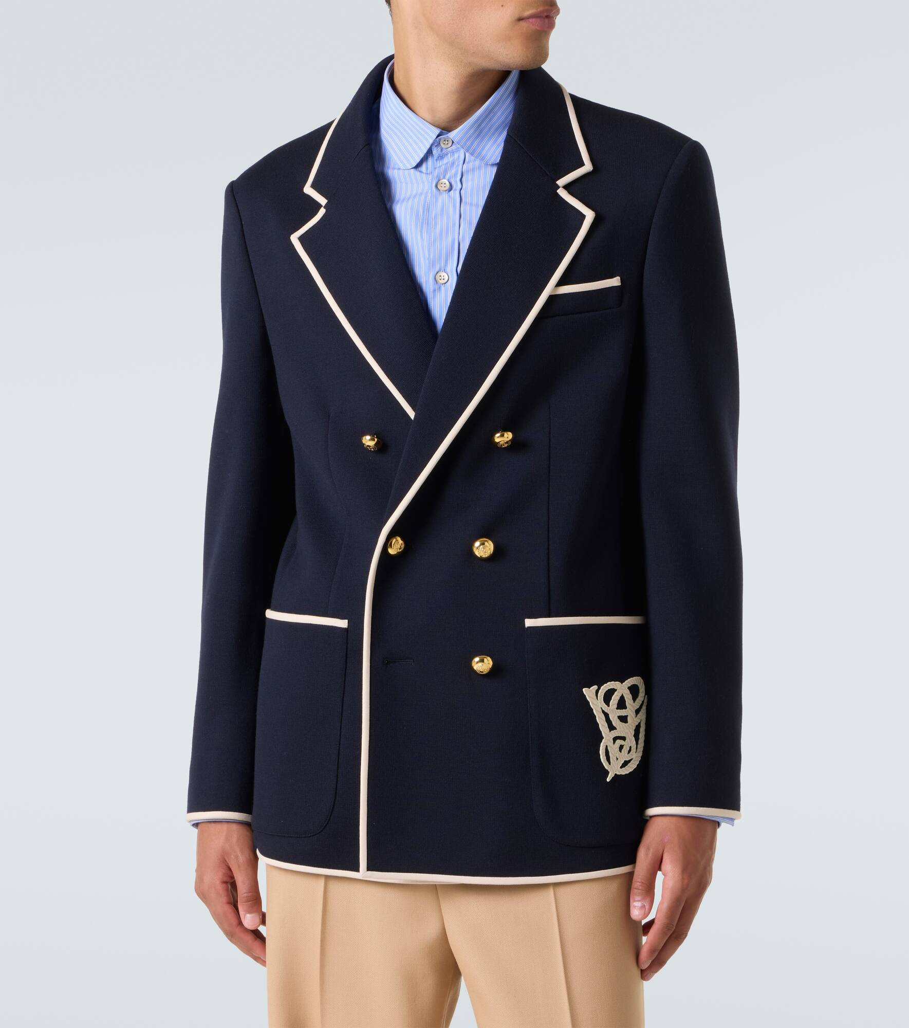 Wool jersey blazer - 3