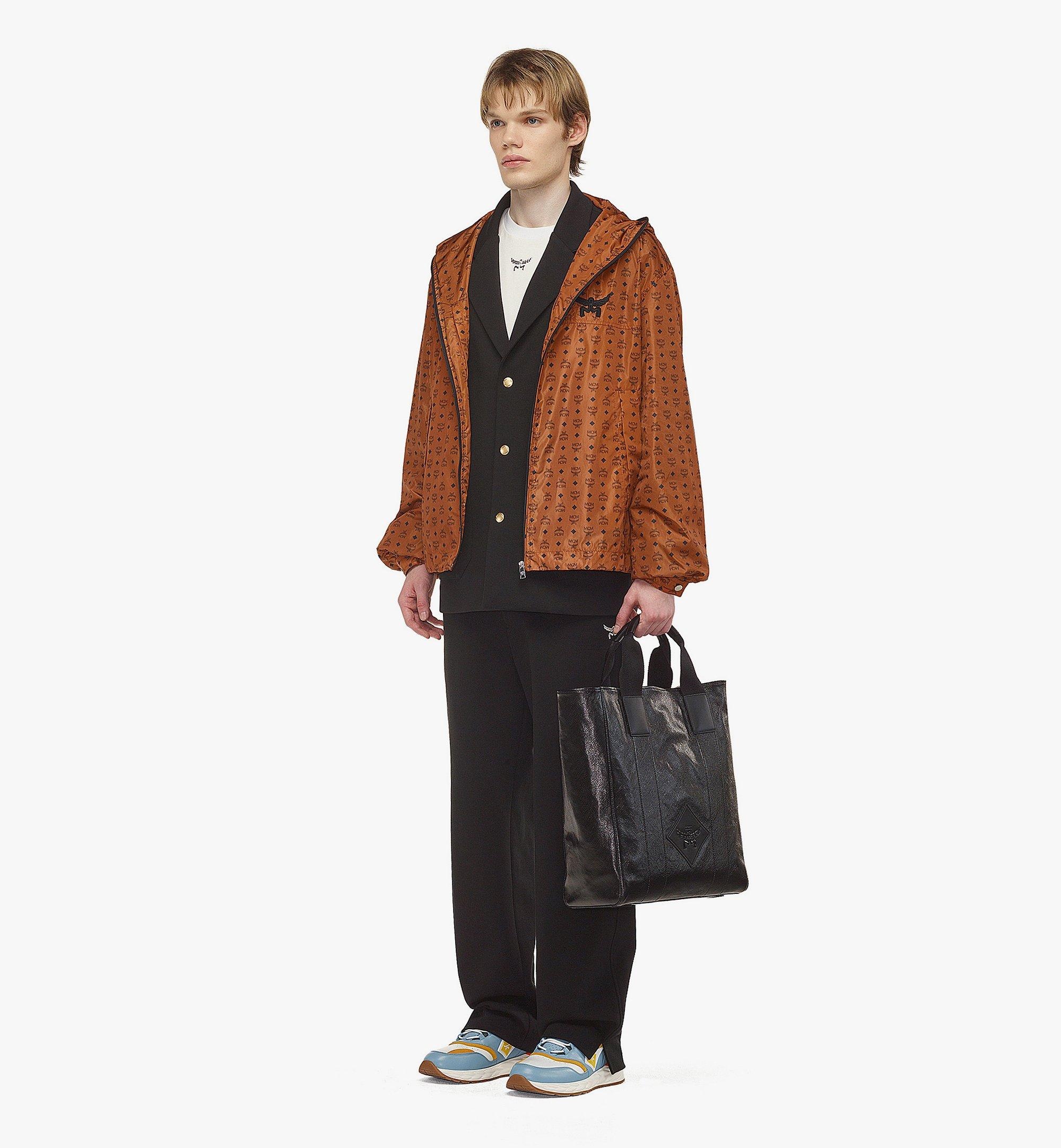 Reversible Diamond Tote in Canvas Leather Mix - 9