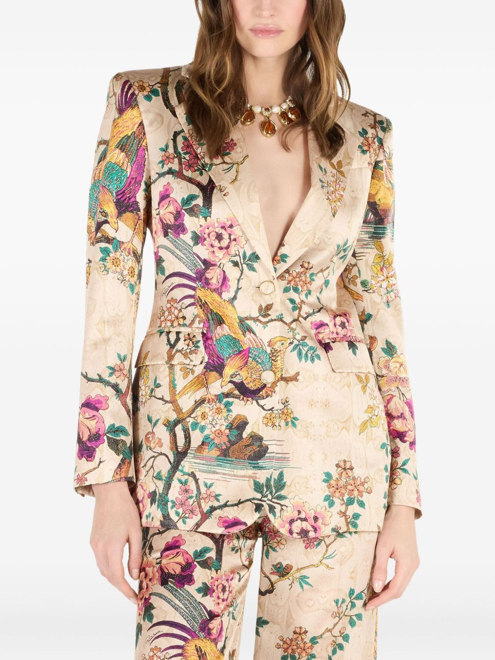 floral-print jacket - 3