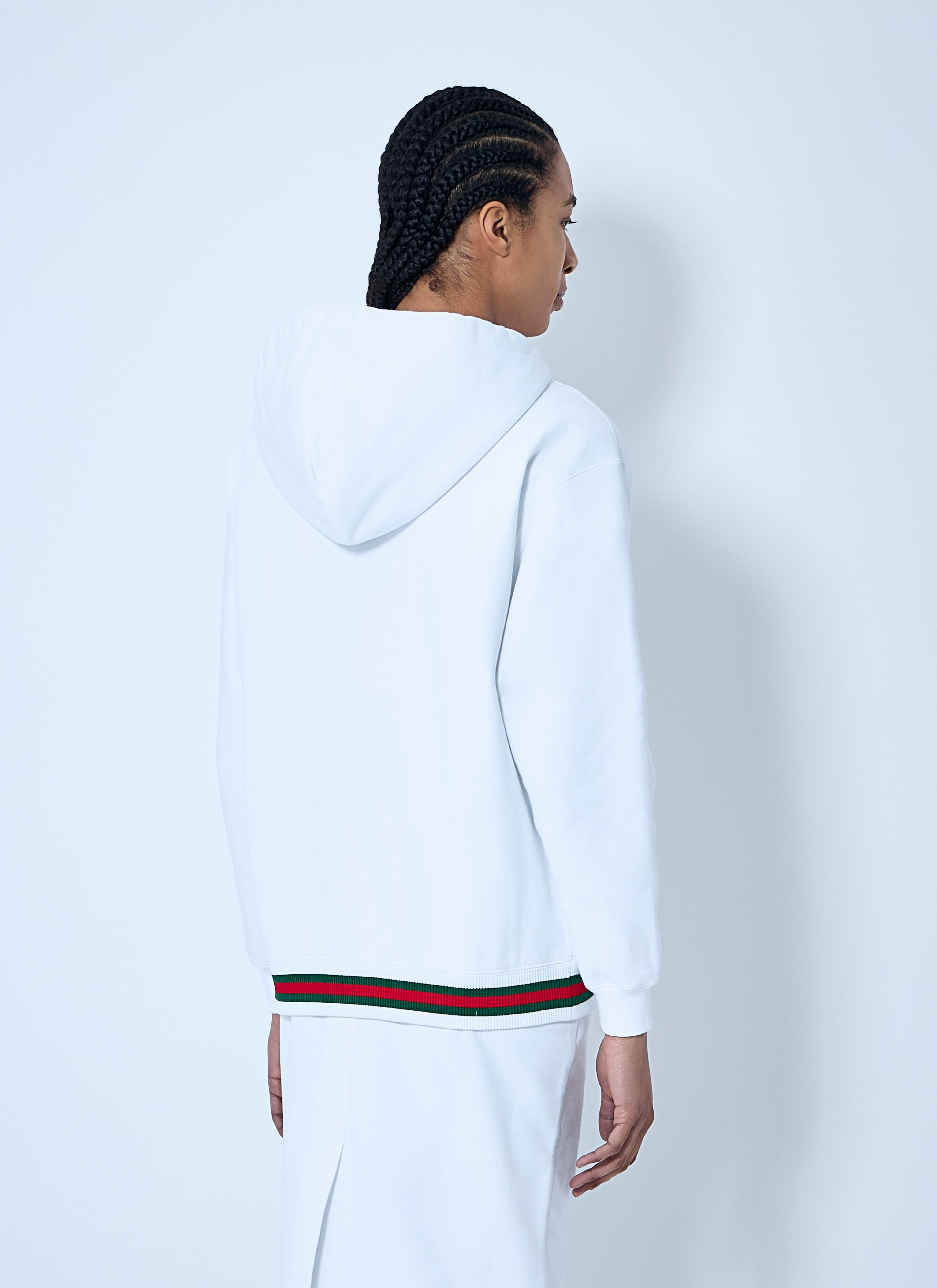 Gucci Women Web Trim Hooded Sweatshirt - 4