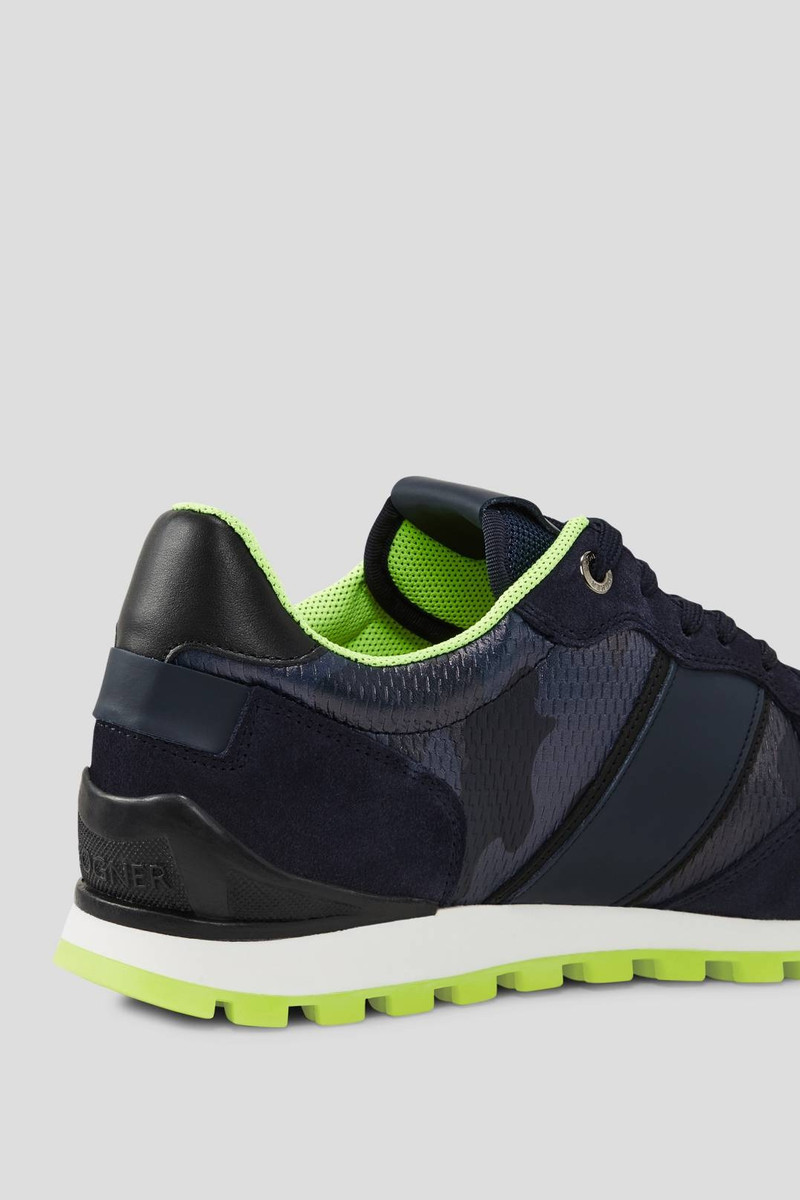 PORTO SNEAKER IN NAVY BLUE/LIME 7
