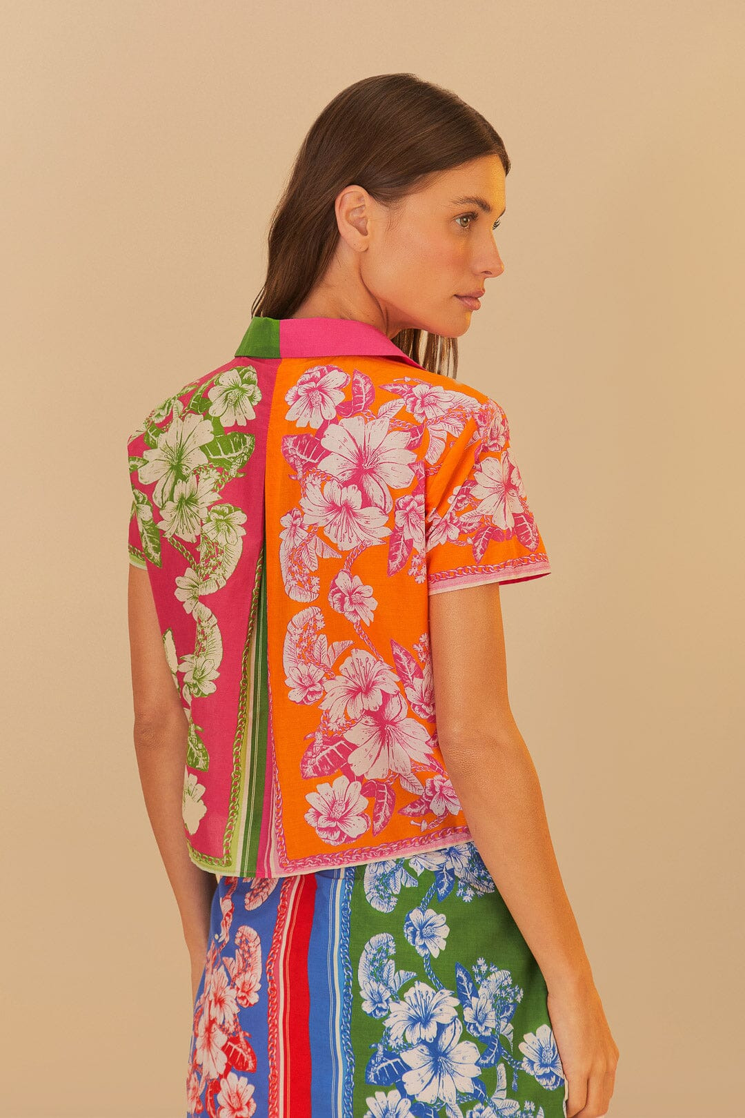 Mixed Scarves Floral Elegance Shirt - 4