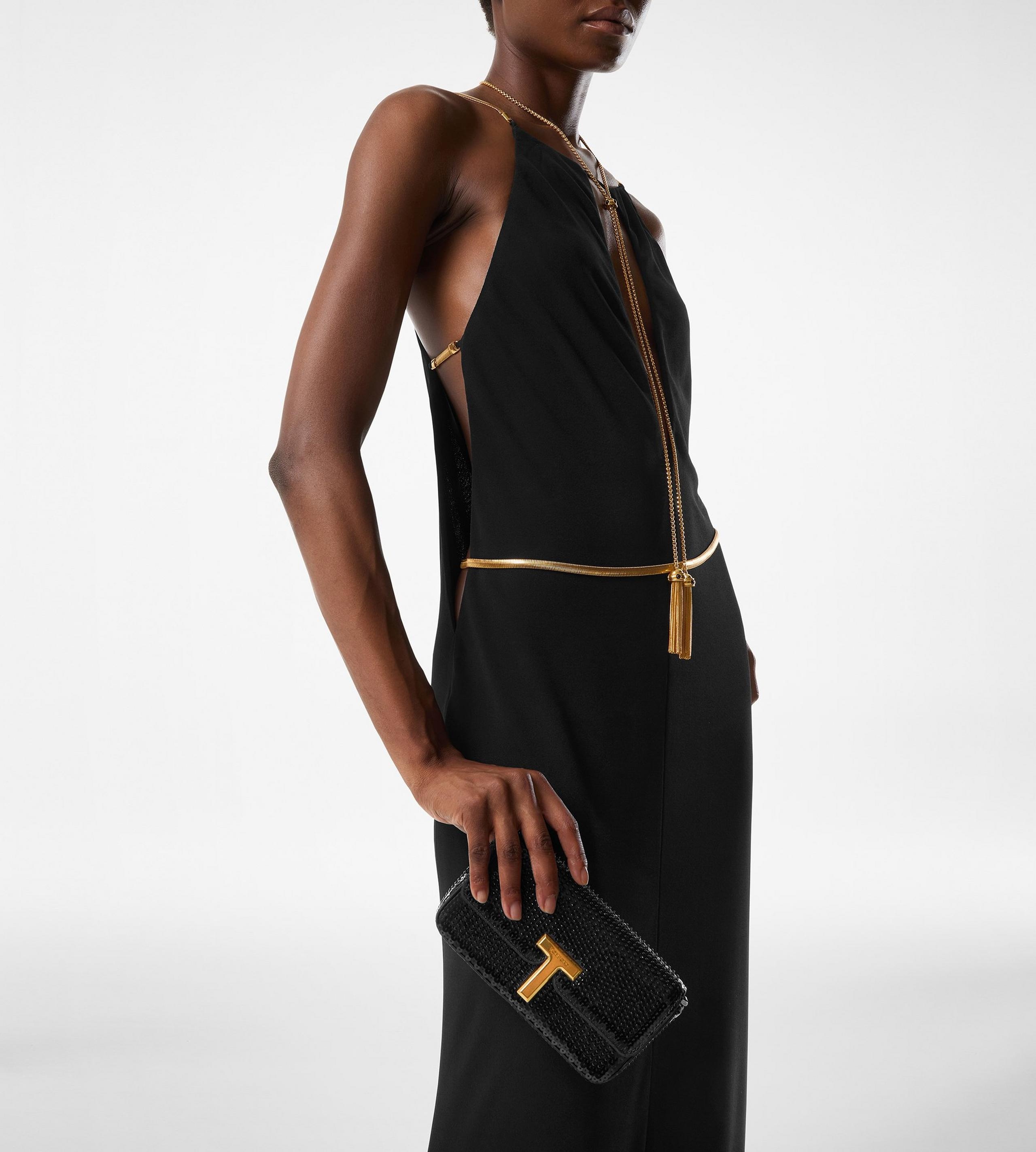 SLEEVELESS EVENING DRESS WITH CUT OUTS - 2