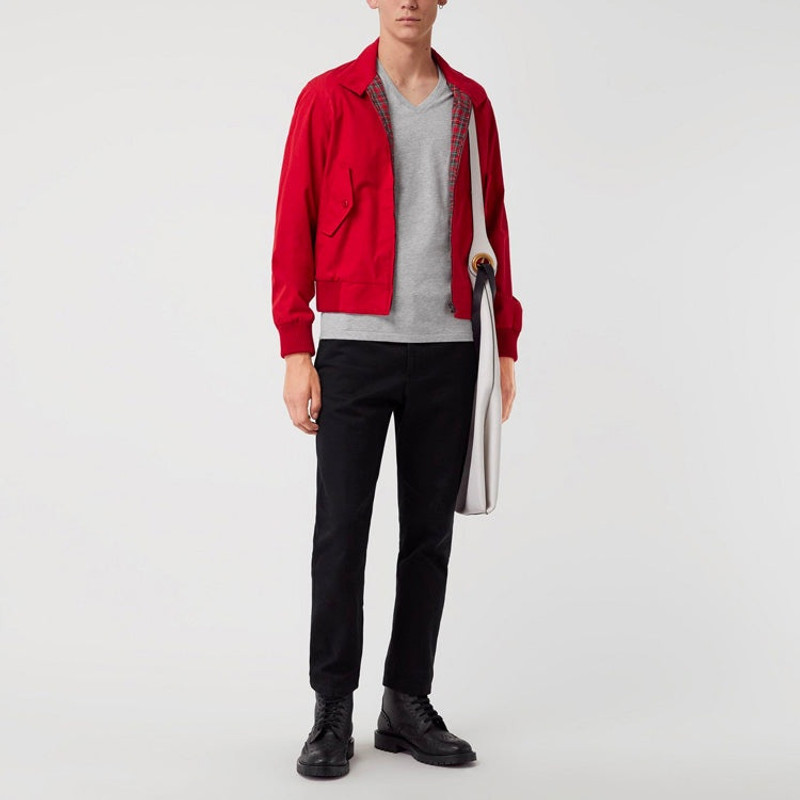 Burberry Men's Burberry V neck Knit Pullover Short Sleeve Gray 80038341 outlook