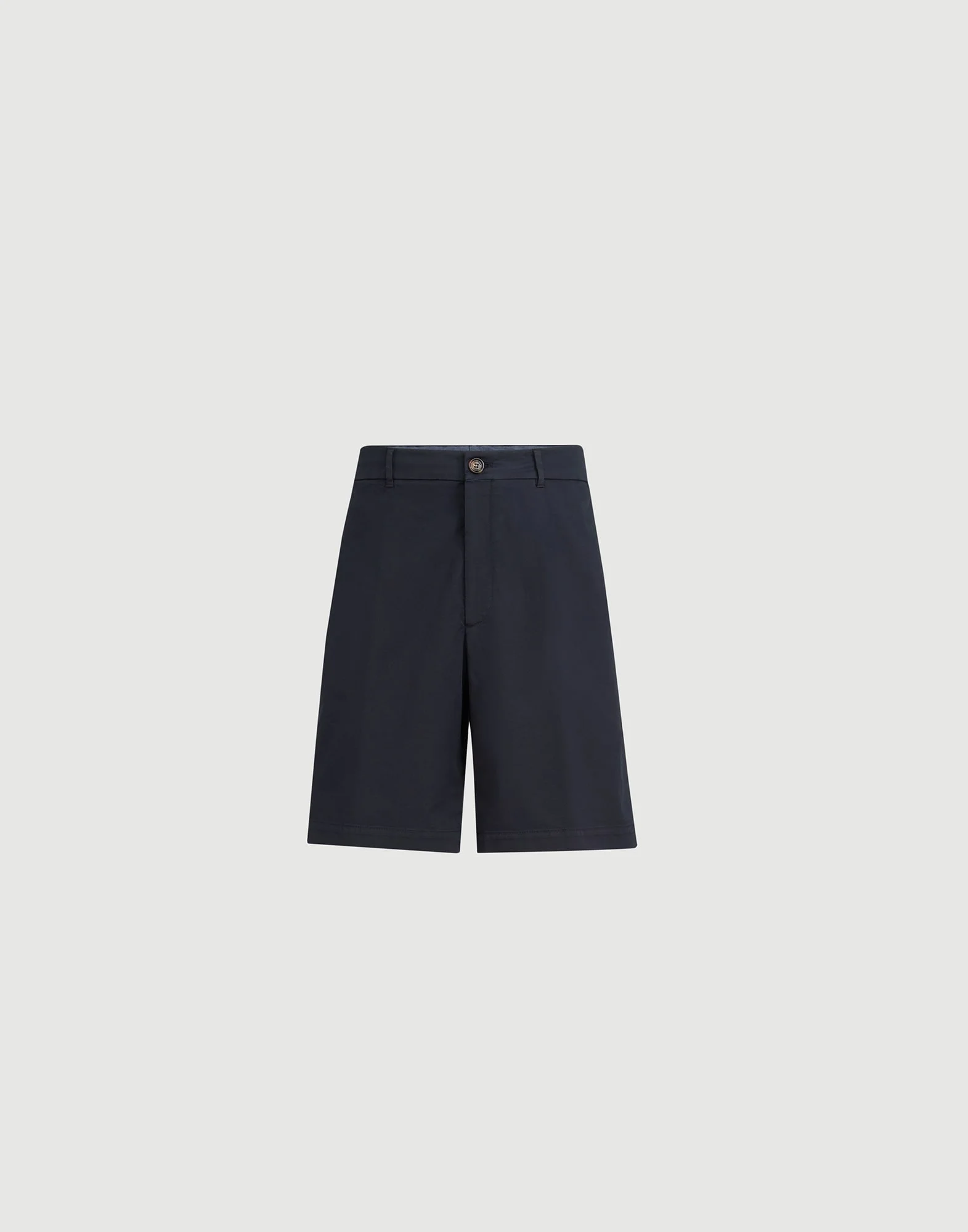 Garment-dyed Bermuda shorts in American Pima cotton comfort gabardine - 1