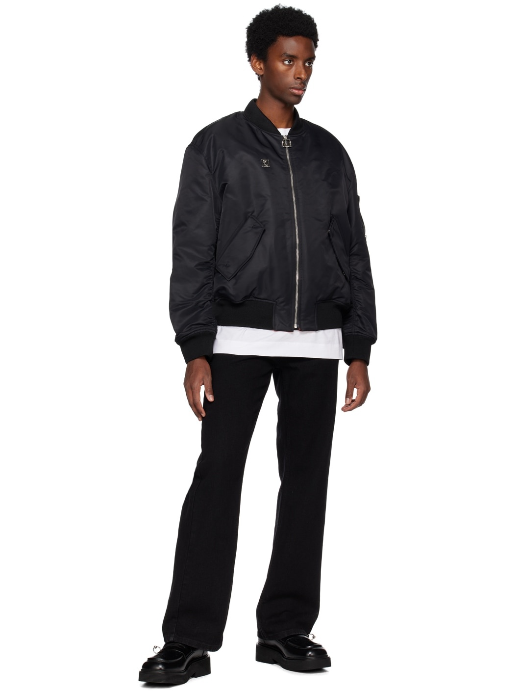 Black Long Straight Jeans - 7