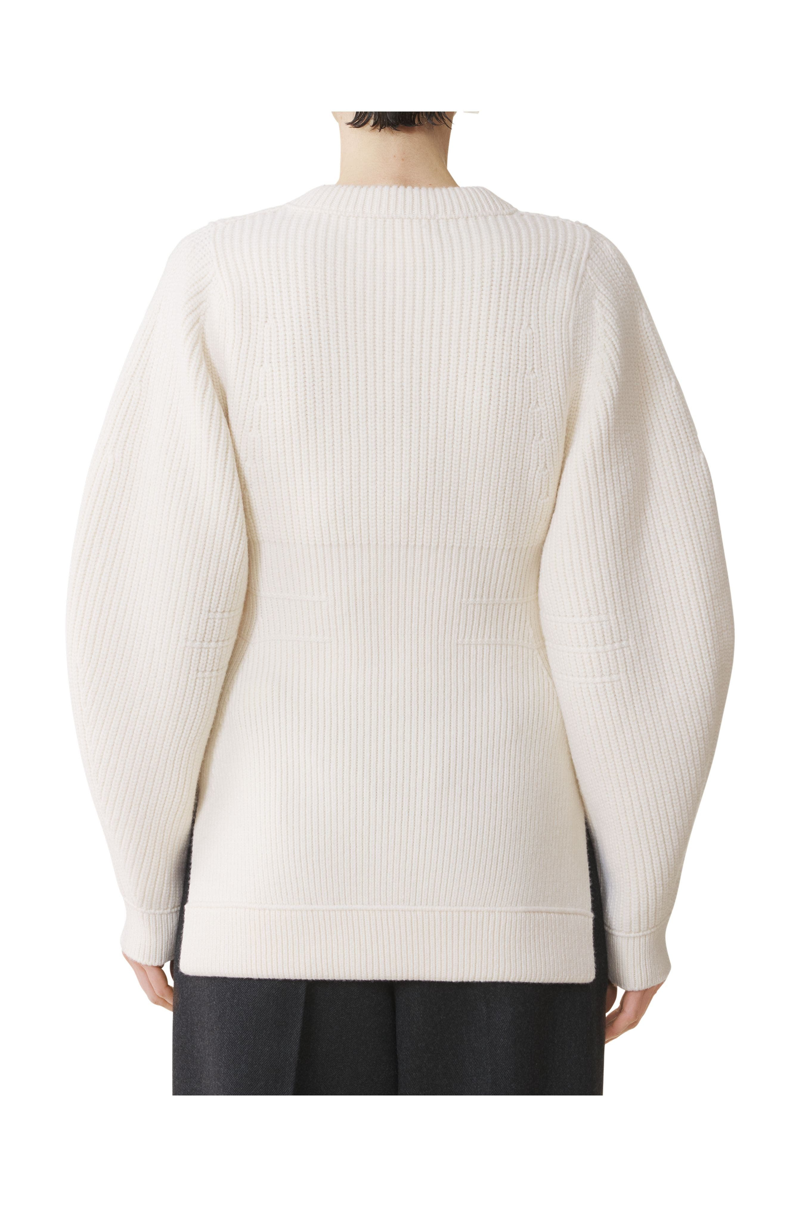 Lanvin Wool Ribbed Cardigan in Cloth at Nordstrom - 4