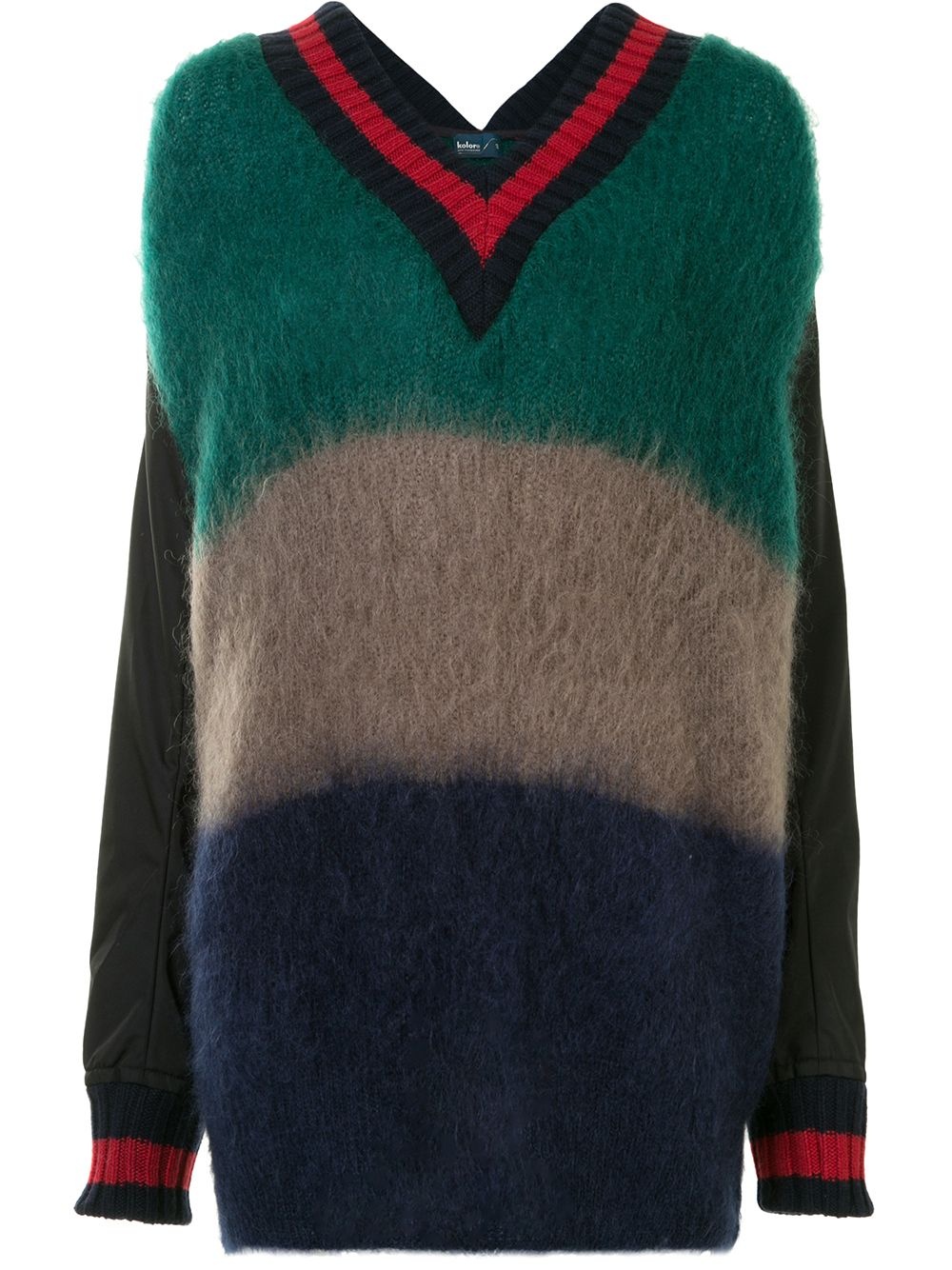 oversized colour-block jumper - 1