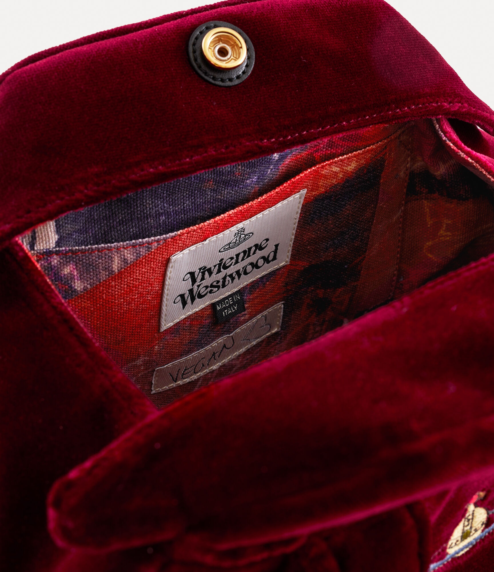 Vivienne Westwood Belle Heart Frame Top Handle Bag In Burgundy