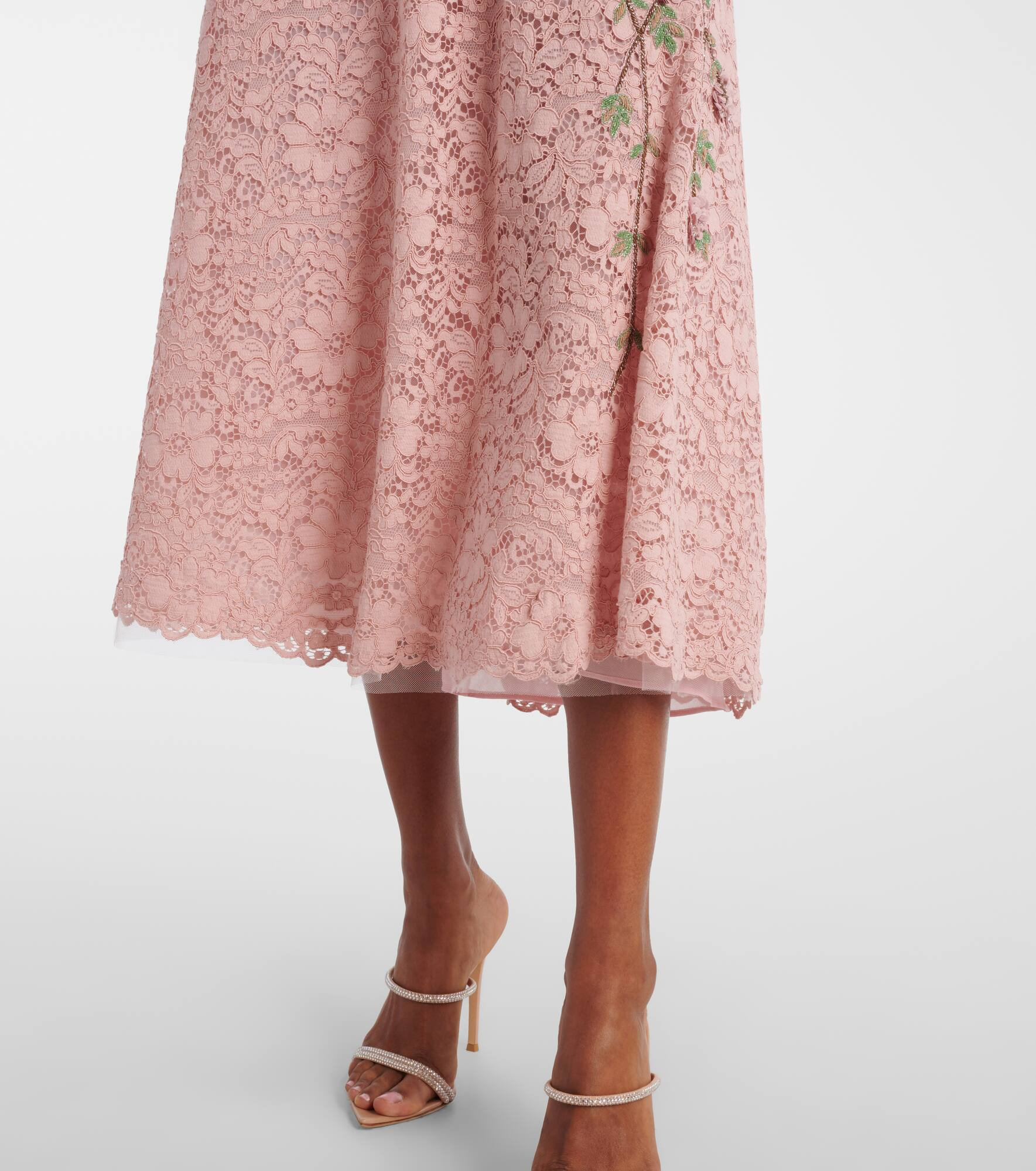 Marlena embroidered lace midi dress - 6
