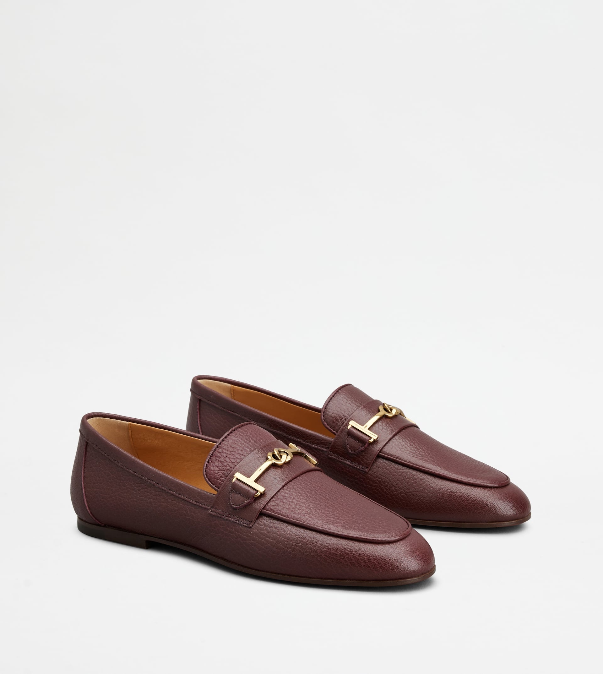 LOAFERS IN LEATHER - BURGUNDY - 3