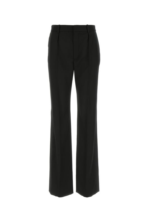 Saint Laurent Woman Black Wool Pant - 1