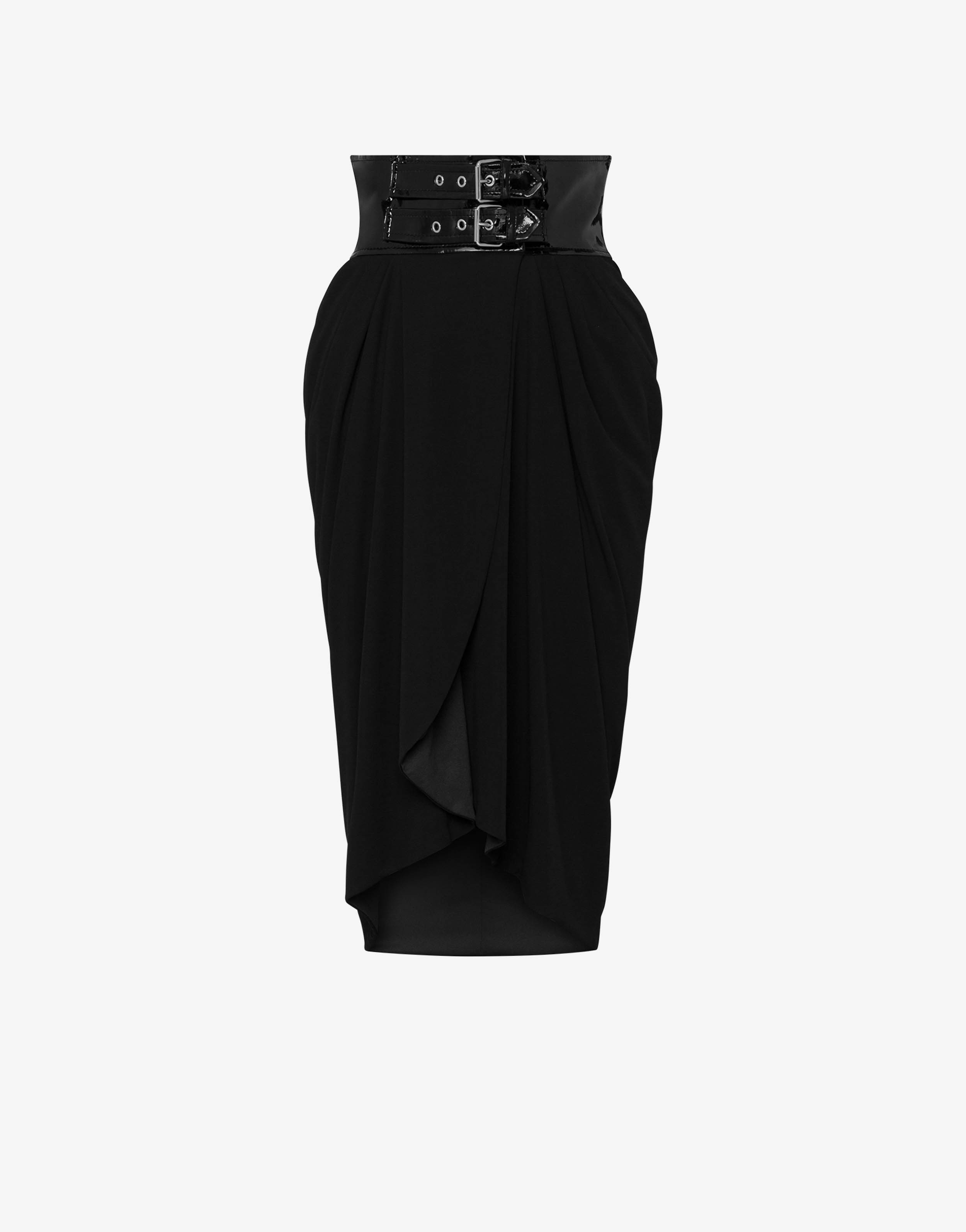 BONDAGE BUCKLE ORGANZINE SKIRT - 1