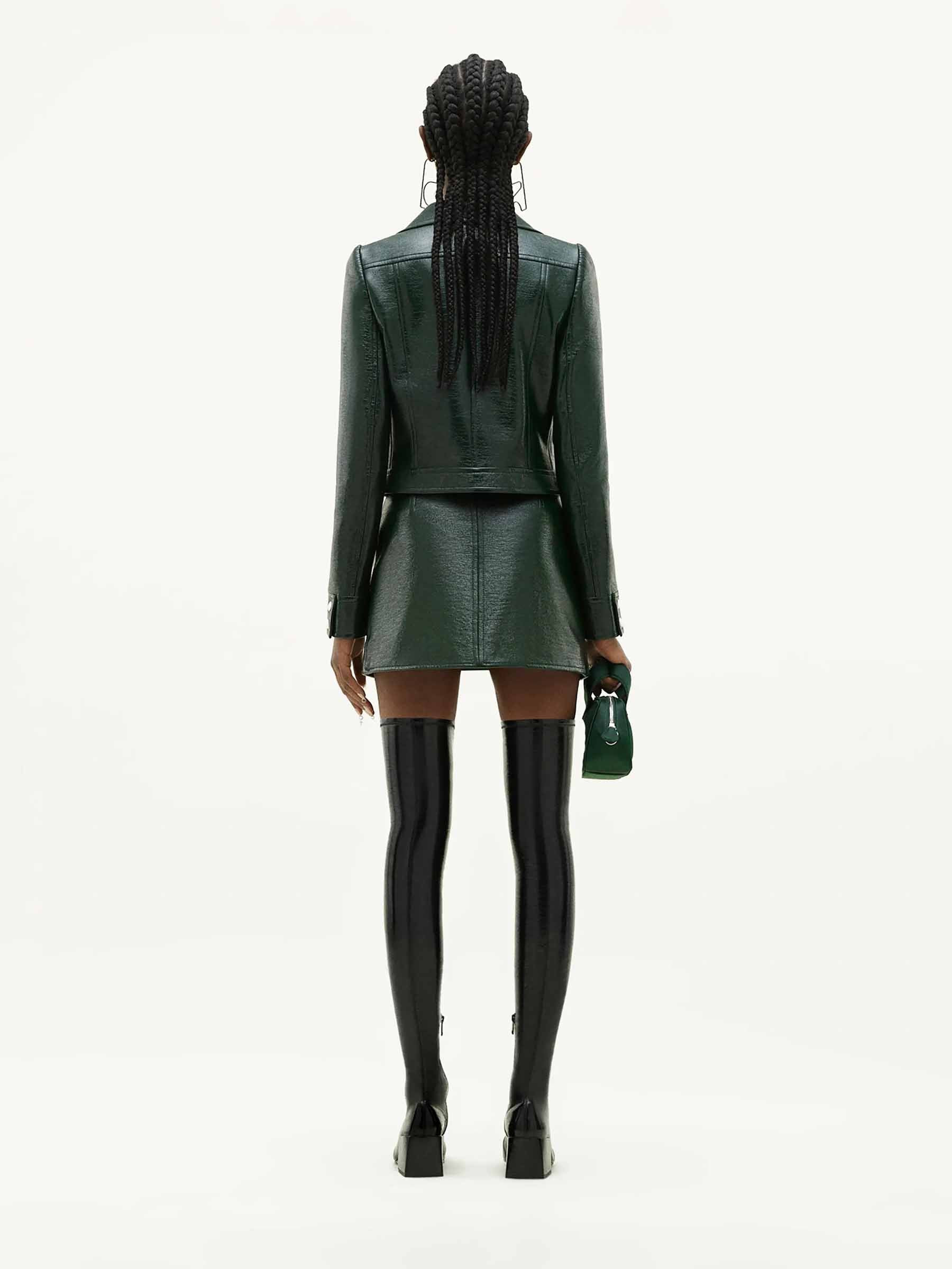 VINYL BIKER JACKET - 3