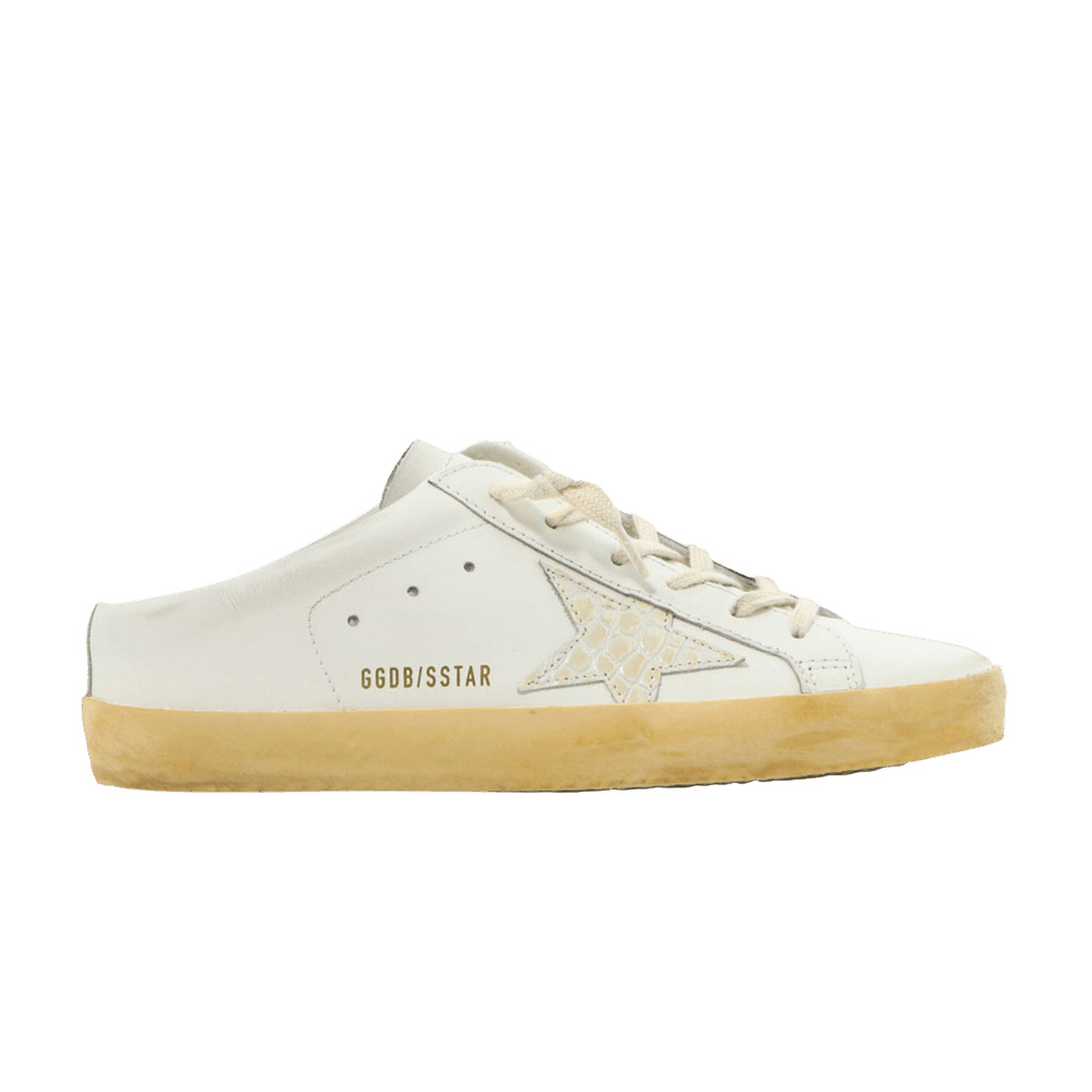 Golden Goose Wmns Superstar Sabot 'White Ivory Crocodile' - 1