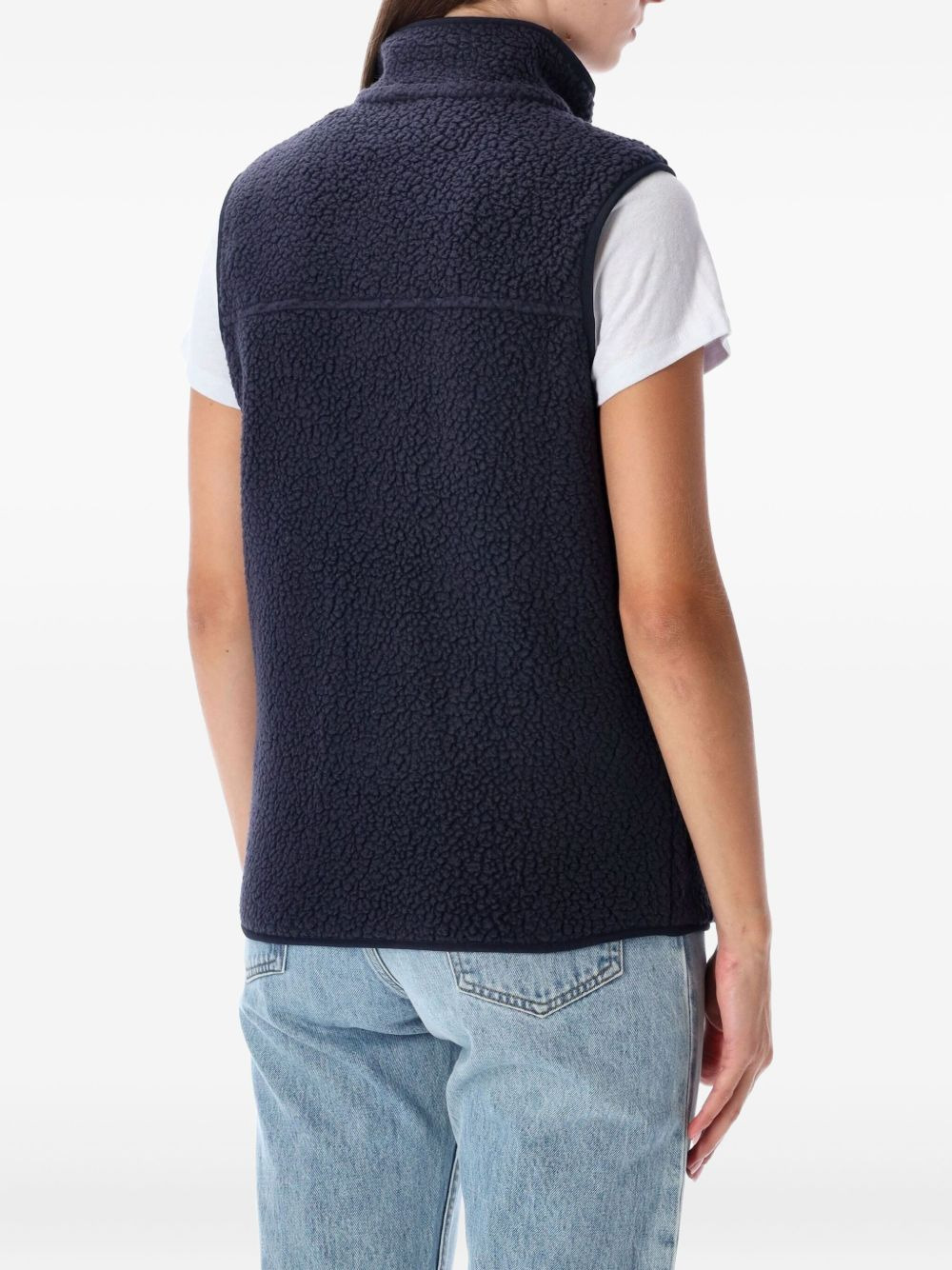 zip-front fleece vest - 2