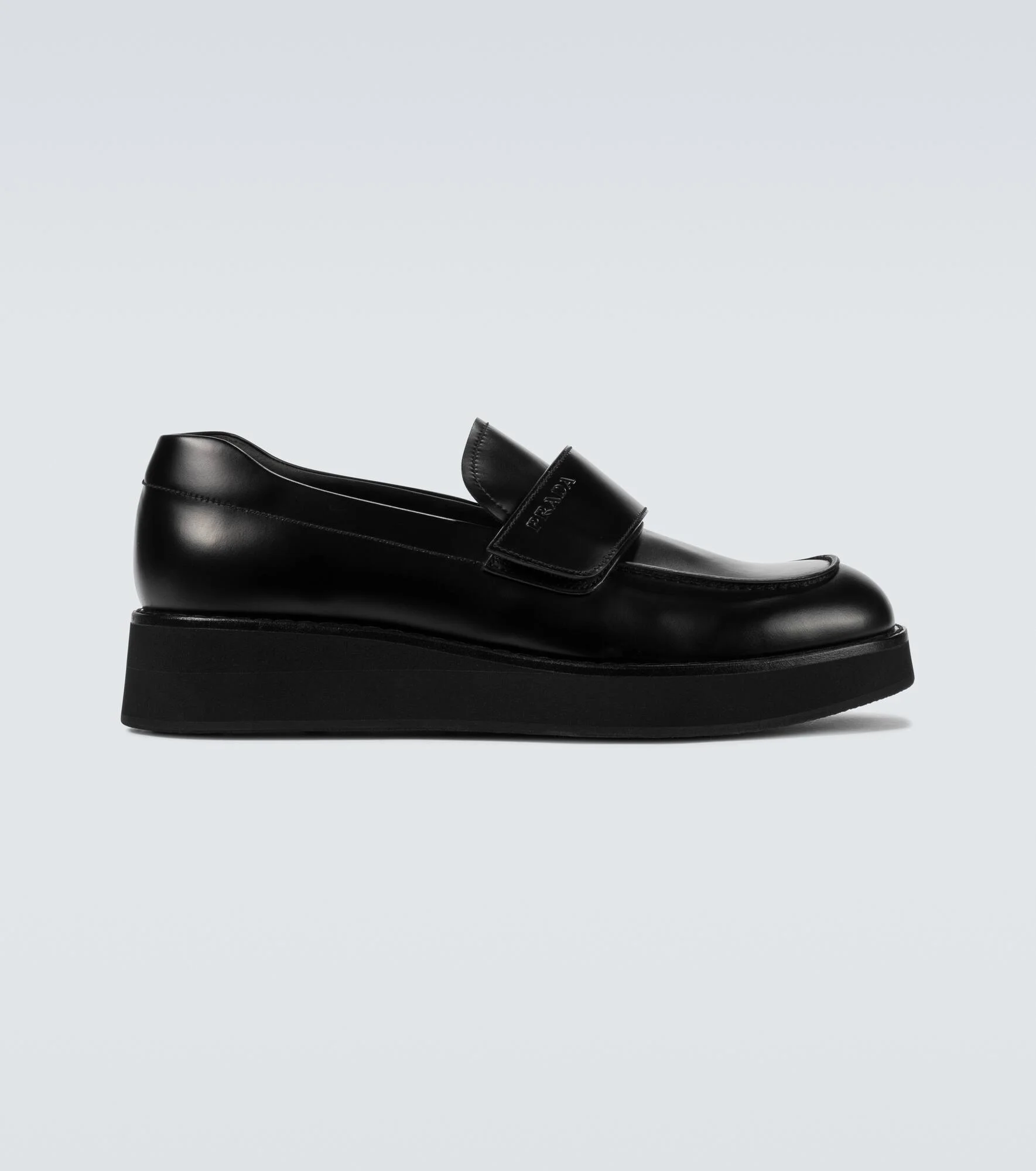 Brushed leather loafers - 1
