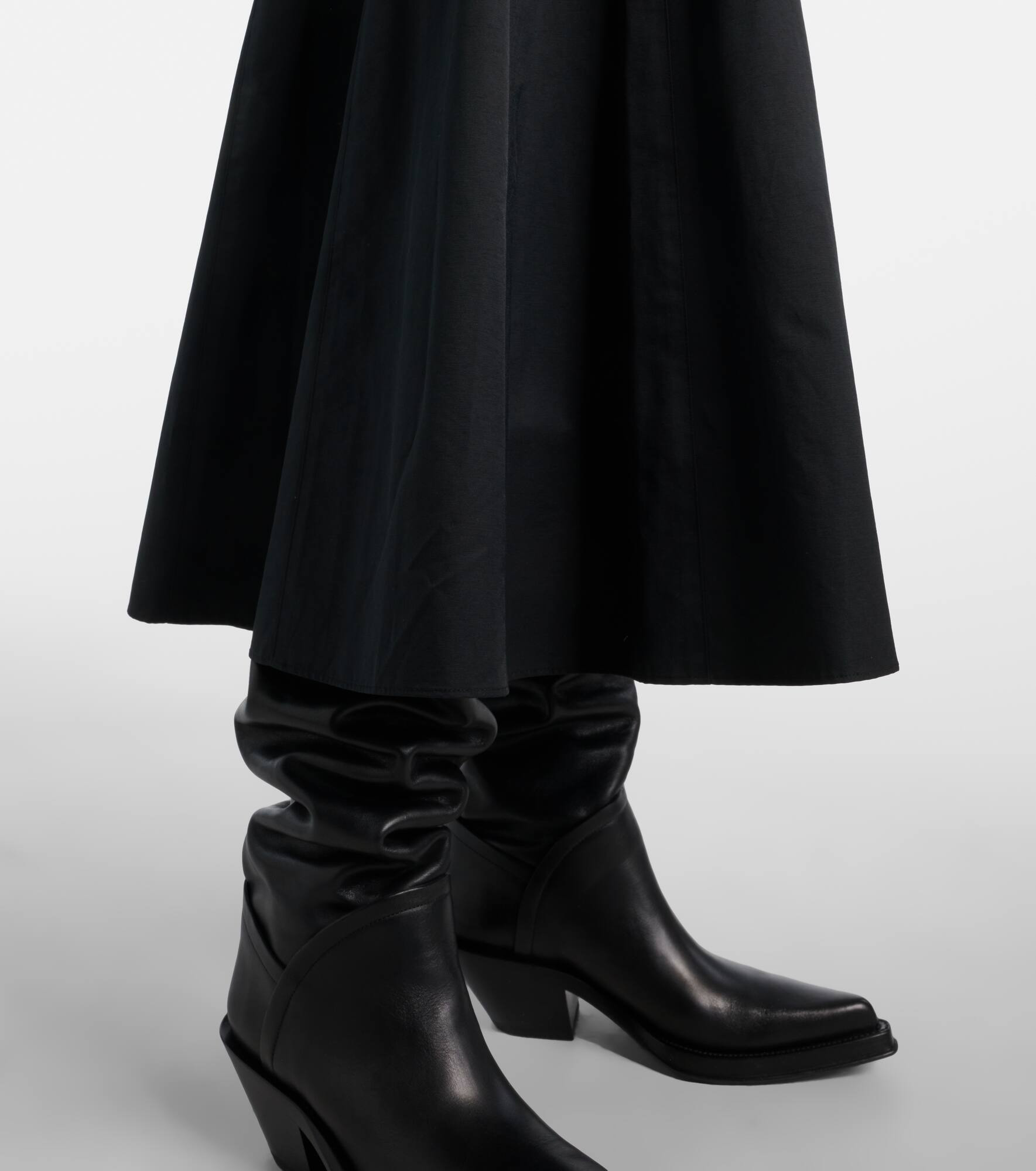 Heidi cotton-blend midi skirt - 5
