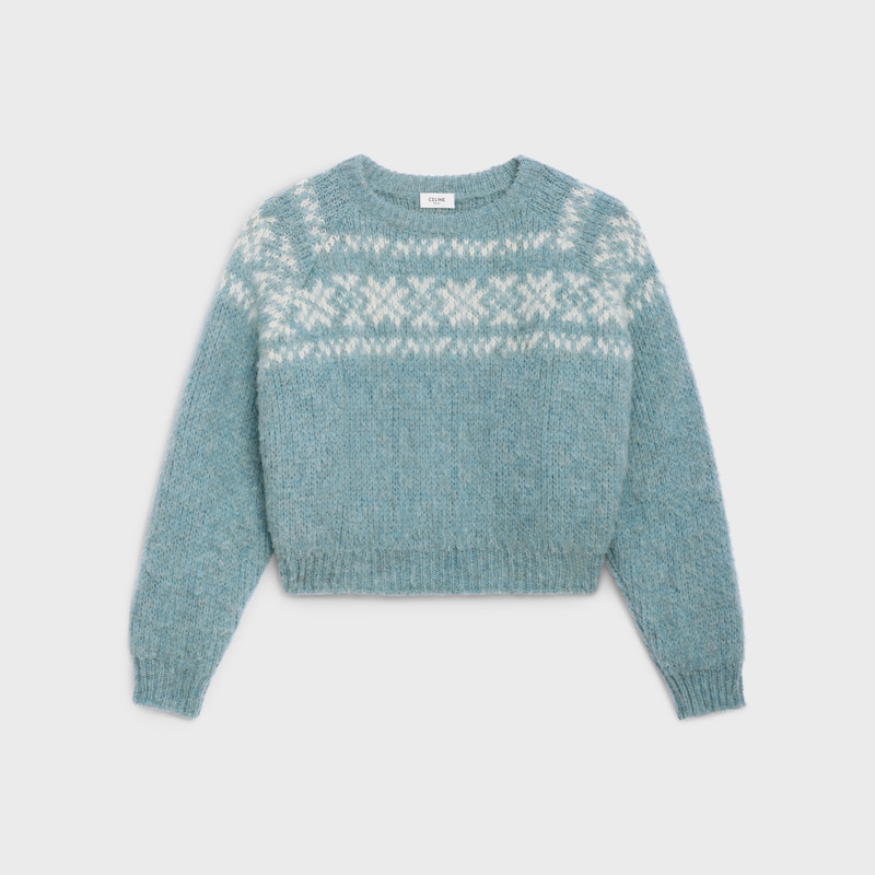 CREW NECK SWEATER IN BRUSHED WOOL 1