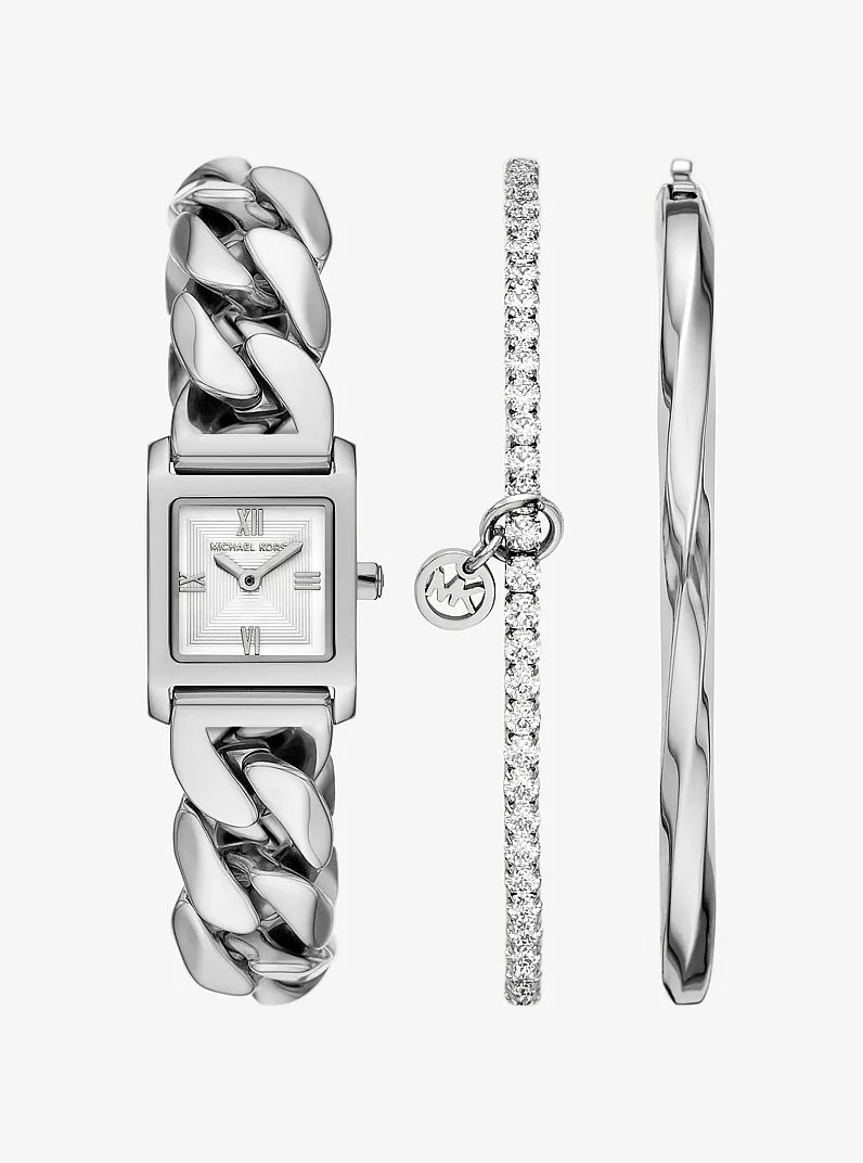 Micro Georgie Silver-Tone Watch and Jewelry Gift Set - 1