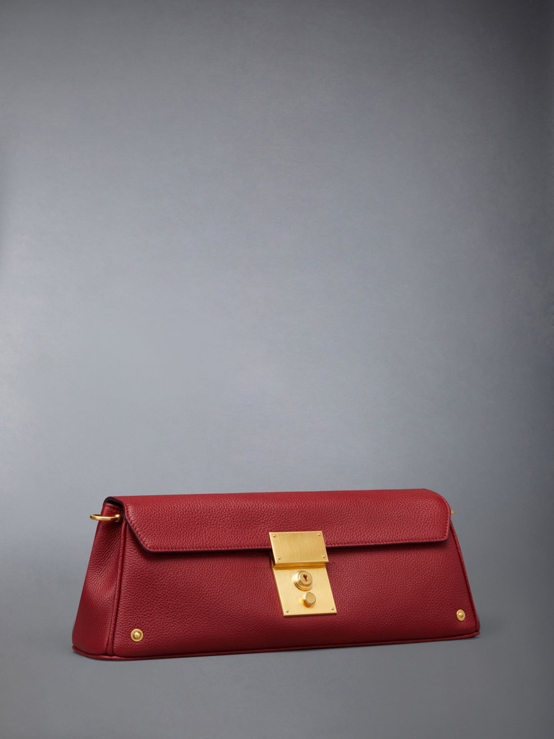 Thom Browne Soft Pebble Grain Mrs. Thom Baguette Clutch outlook