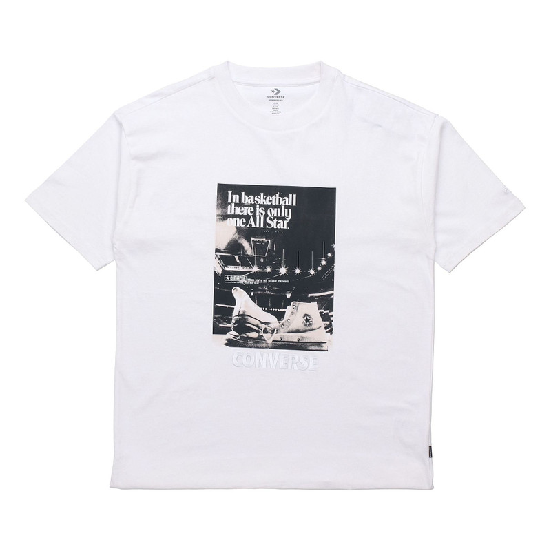 Converse Chuck Taylor Washed Archive Basketball T-Shirt 'White' 10022903-A02 - 1