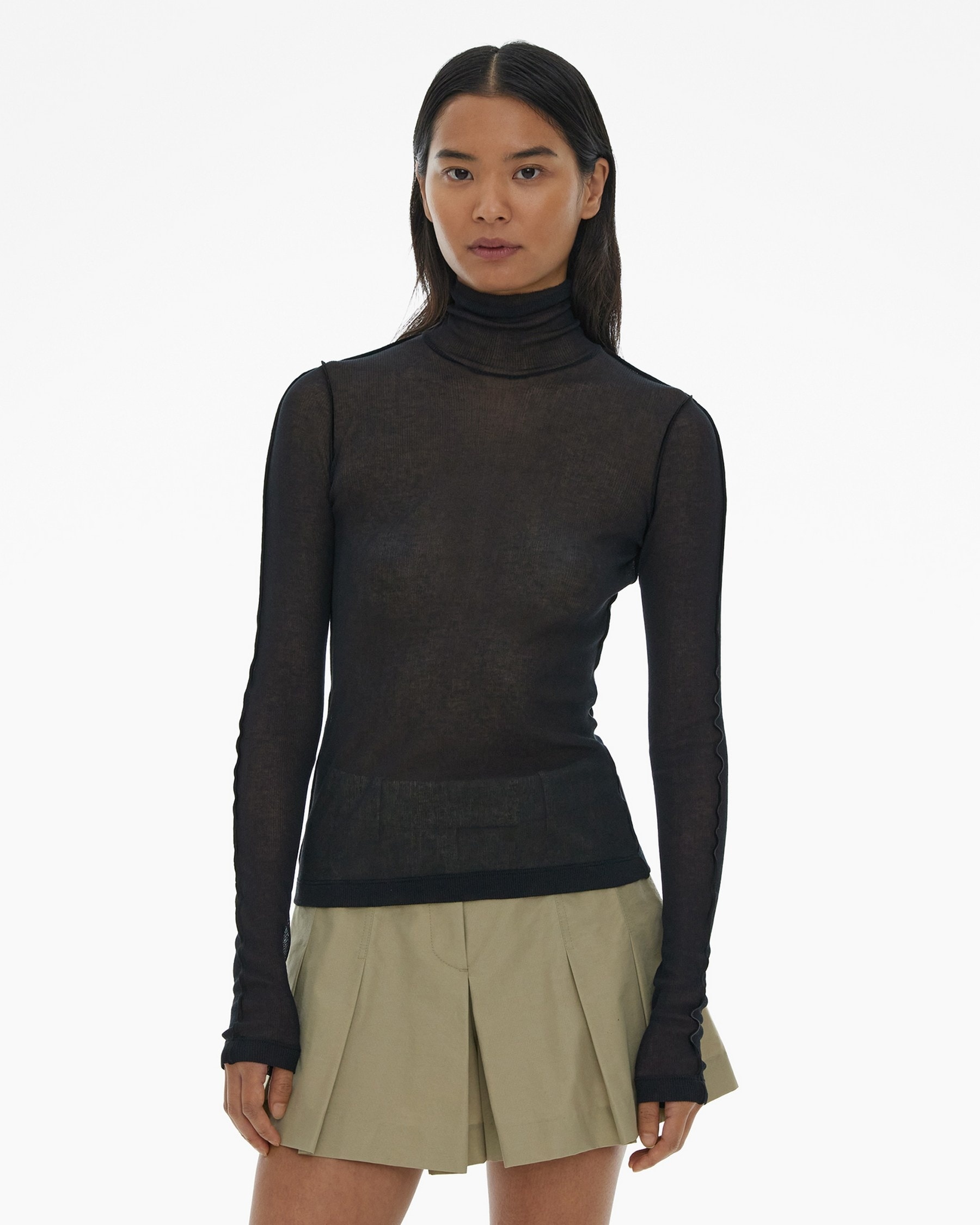 SHEER TURTLENECK TEE - 3