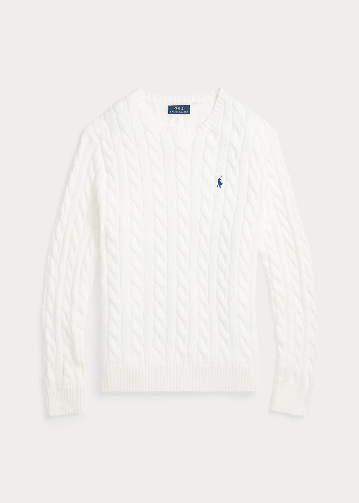 Cable-Knit Cotton Sweater - 1