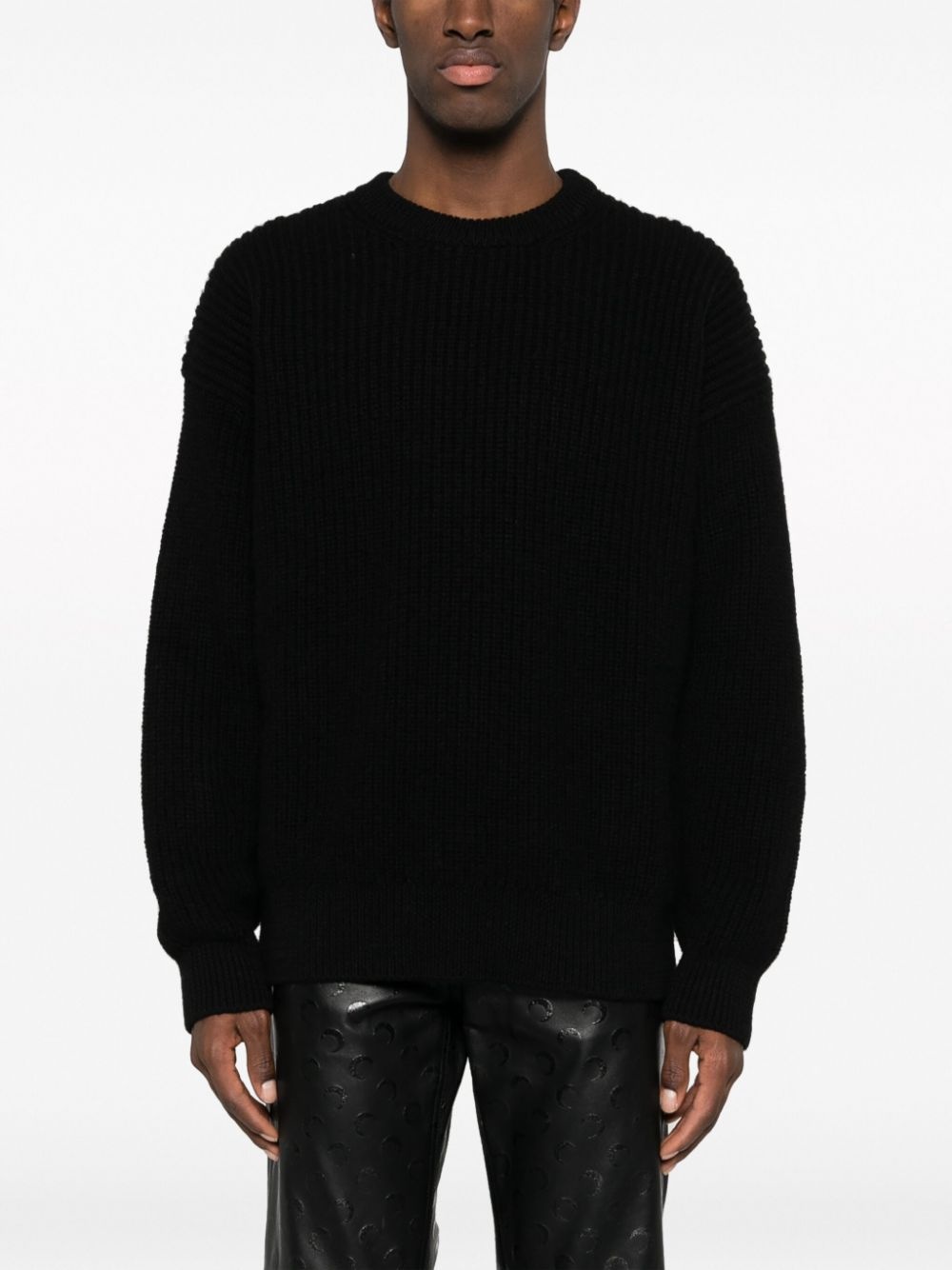 ribbed-knit wool jumper - 3