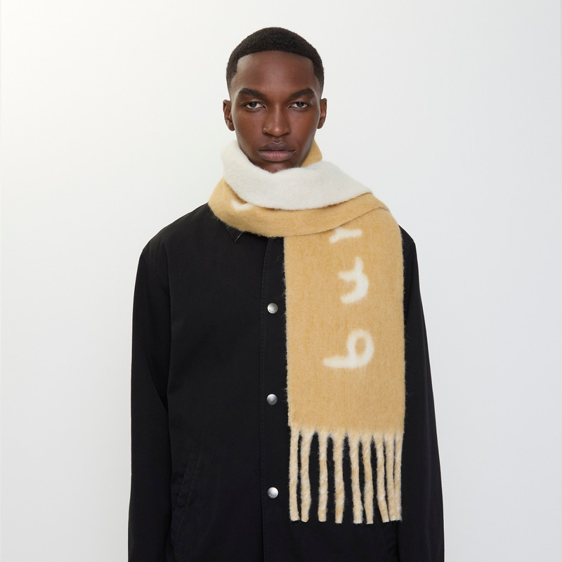 Reversible Logo Alpaca Wool Blend Scarf 8