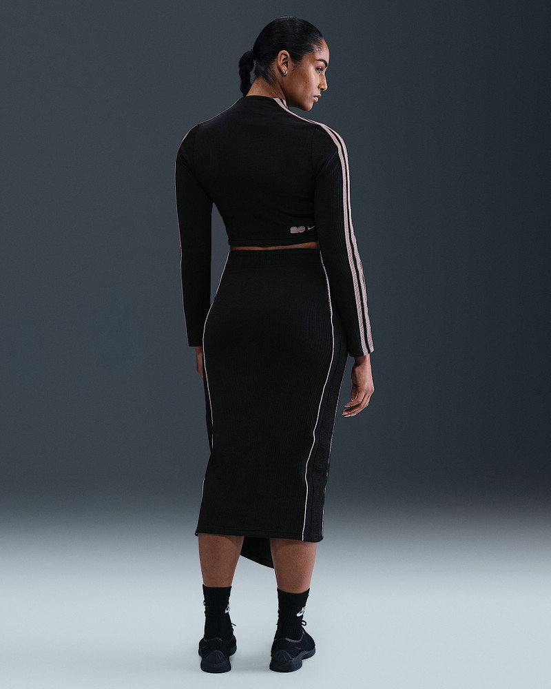 Naomi Osaka Women's High-Waisted Ribbed Maxi Skirt 4