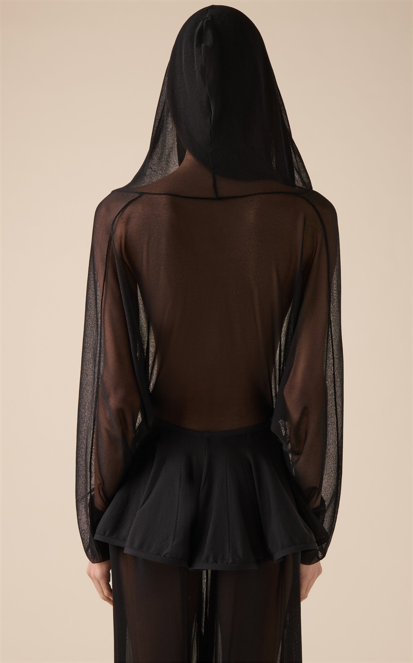 Hooded Knit Bodysuit black - 4