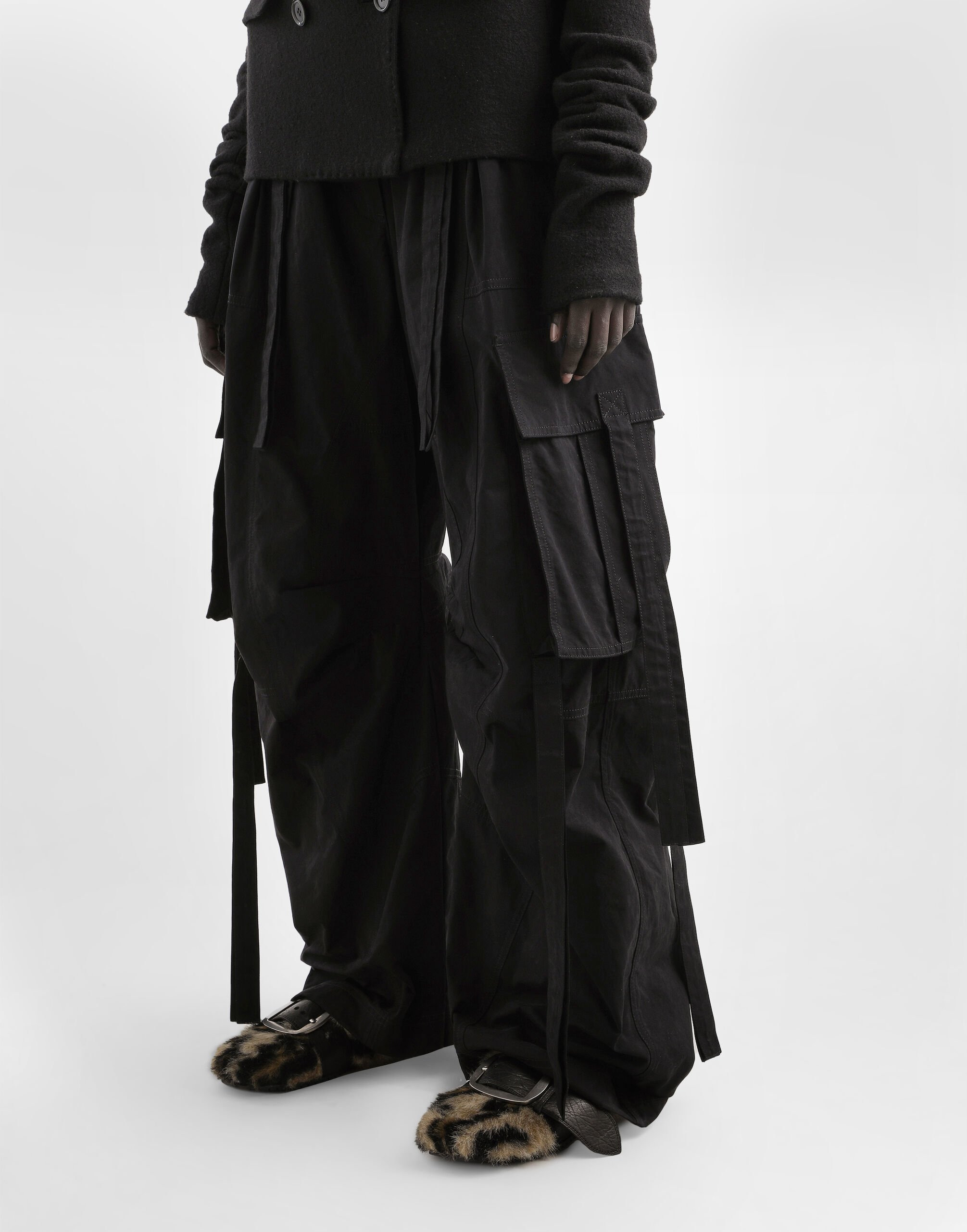 Waxed faille cargo pants - 4