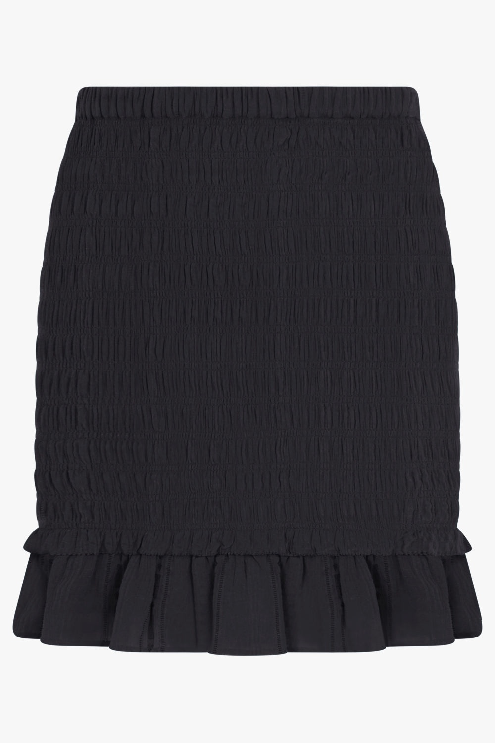 DORELA RUCHED MINI SKIRT | BLACK - 1