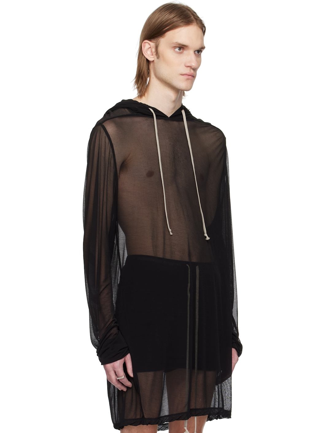 Black Hollywood Sheer Hoodie - 2