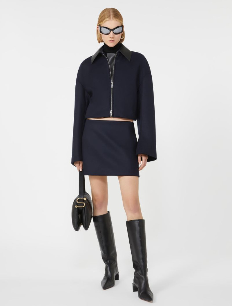Sportmax Short wool jacket - MIDNIGHTBLUE outlook