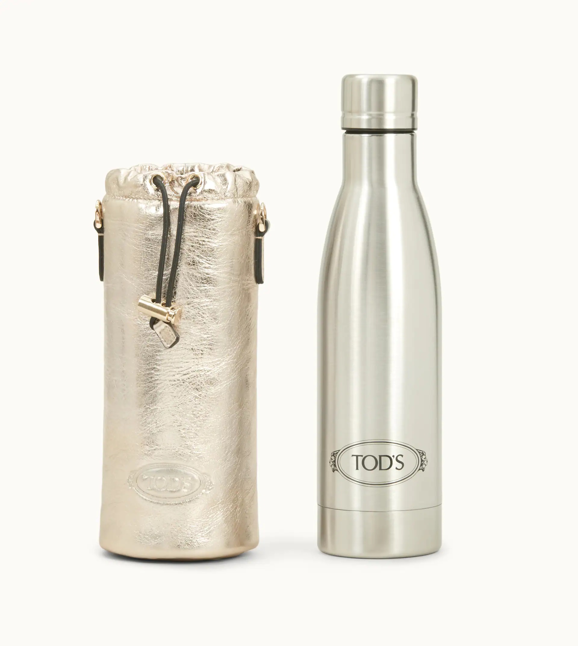 WATER BOTTLE WITH STRAP - GOLD - 3