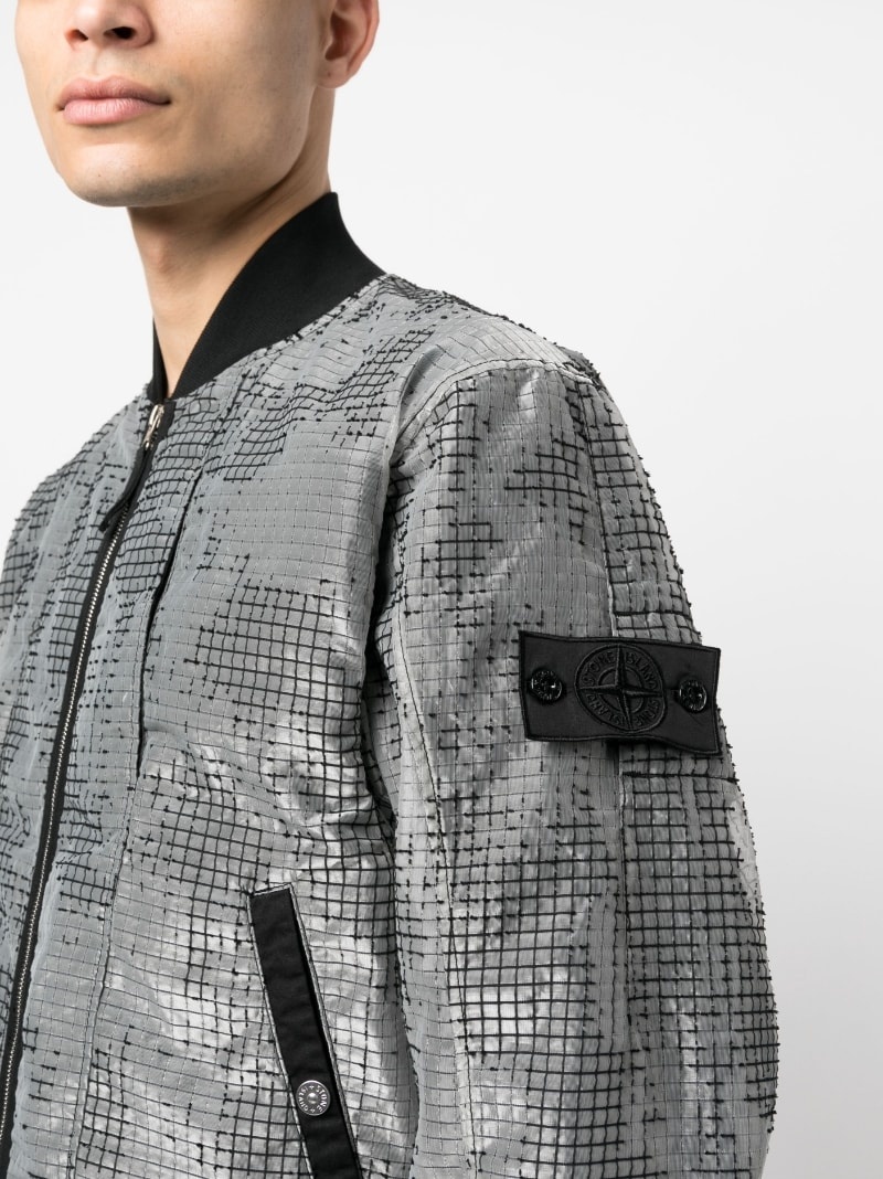 mesh-panel bomber jacket - 5