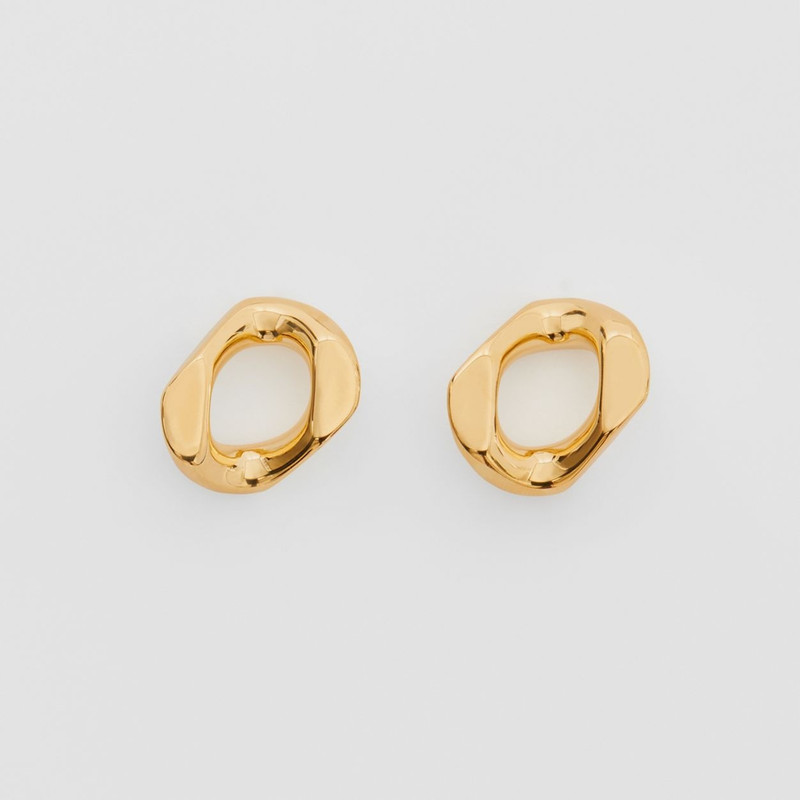 Small Gold-plated Chain-link Earrings 1