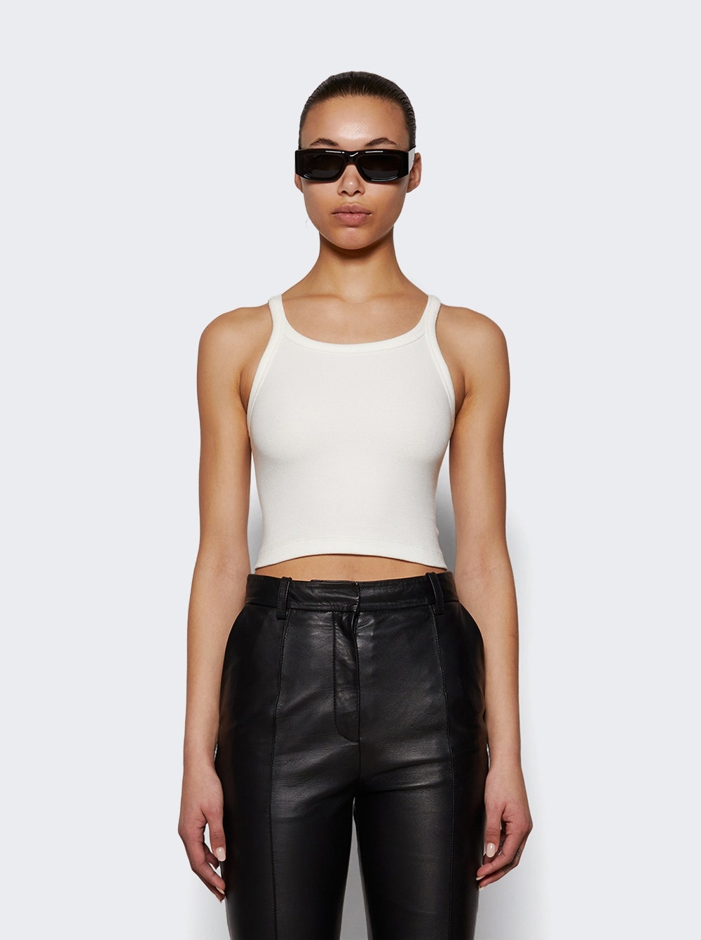 X Hailey Bieber Ribbed Tank Off White - 3